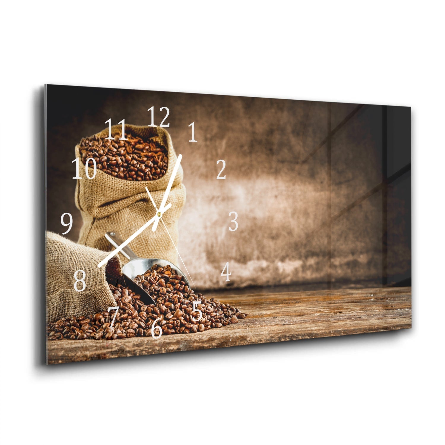 Wandklok 60x30 - Gehard Glas - Aroma van Koffie