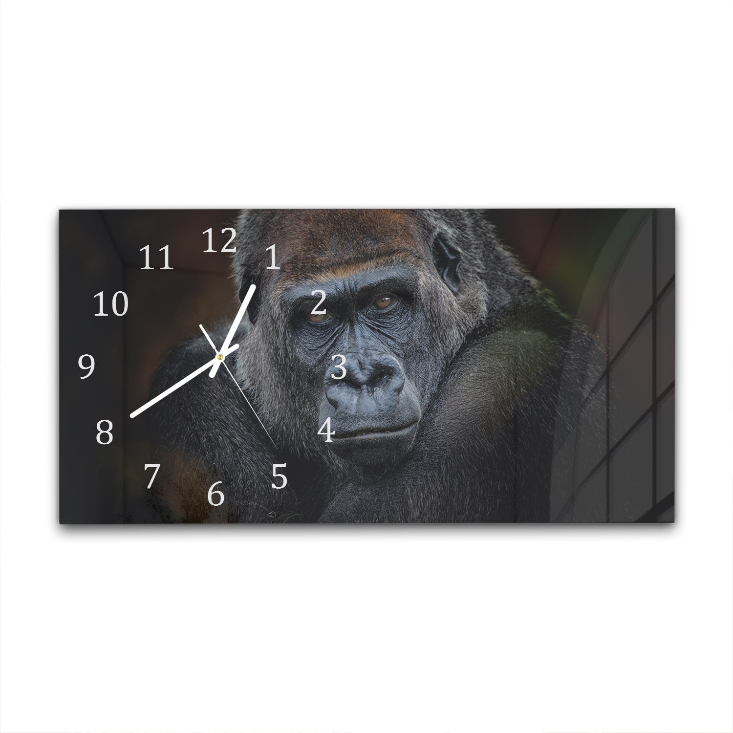 Wandklok 60x30 - Gehard Glas - Gorilla