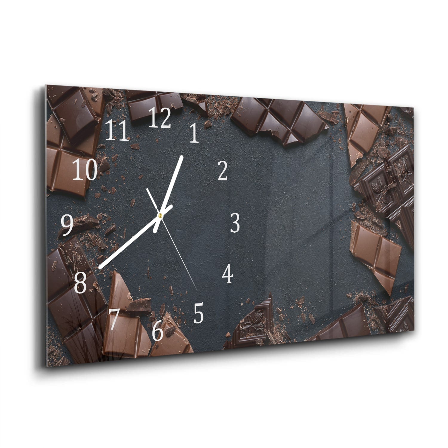 Wandklok 60x30 - Gehard Glas - Chocolade