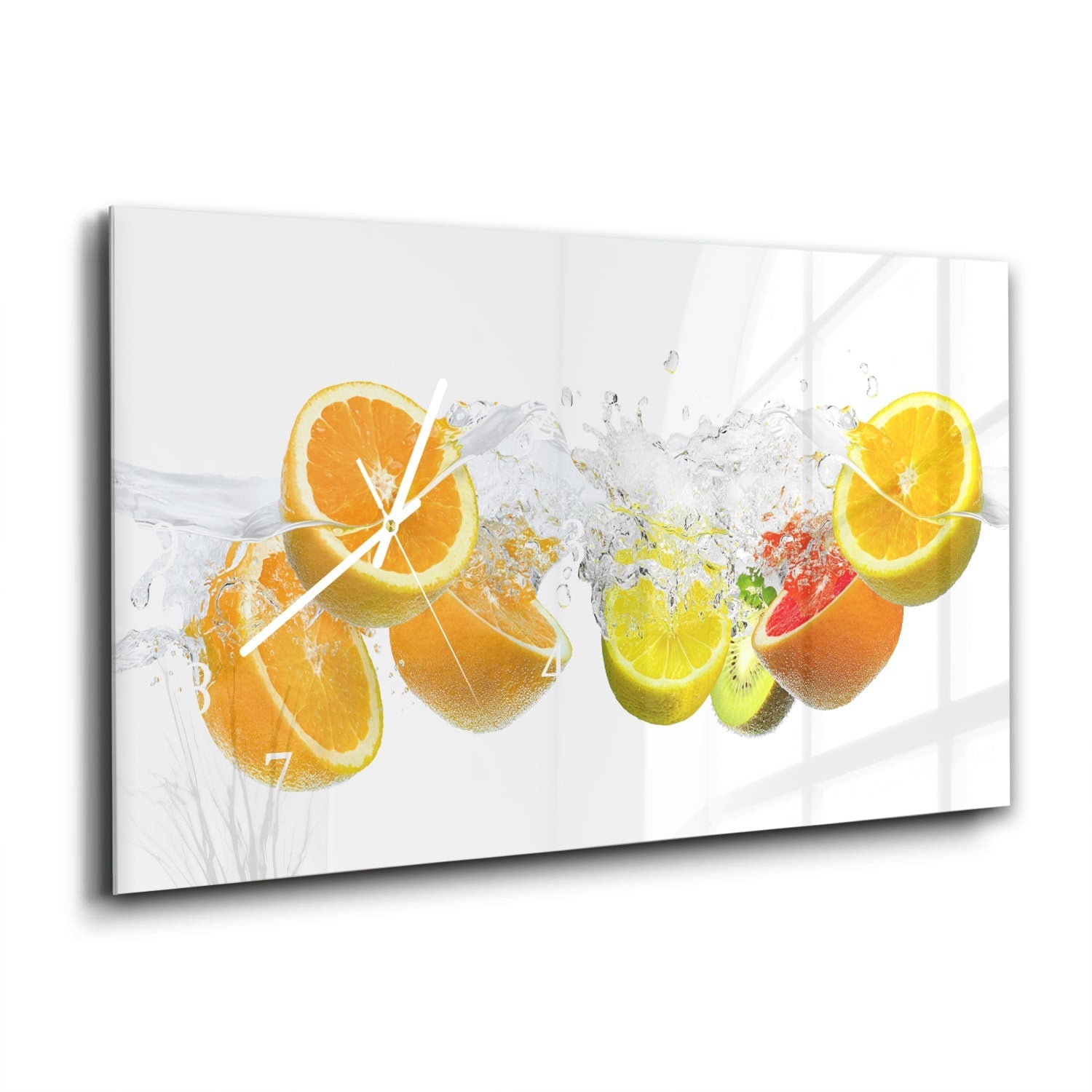 Wandklok 60x30 - Gehard Glas - Fruitmix Splash