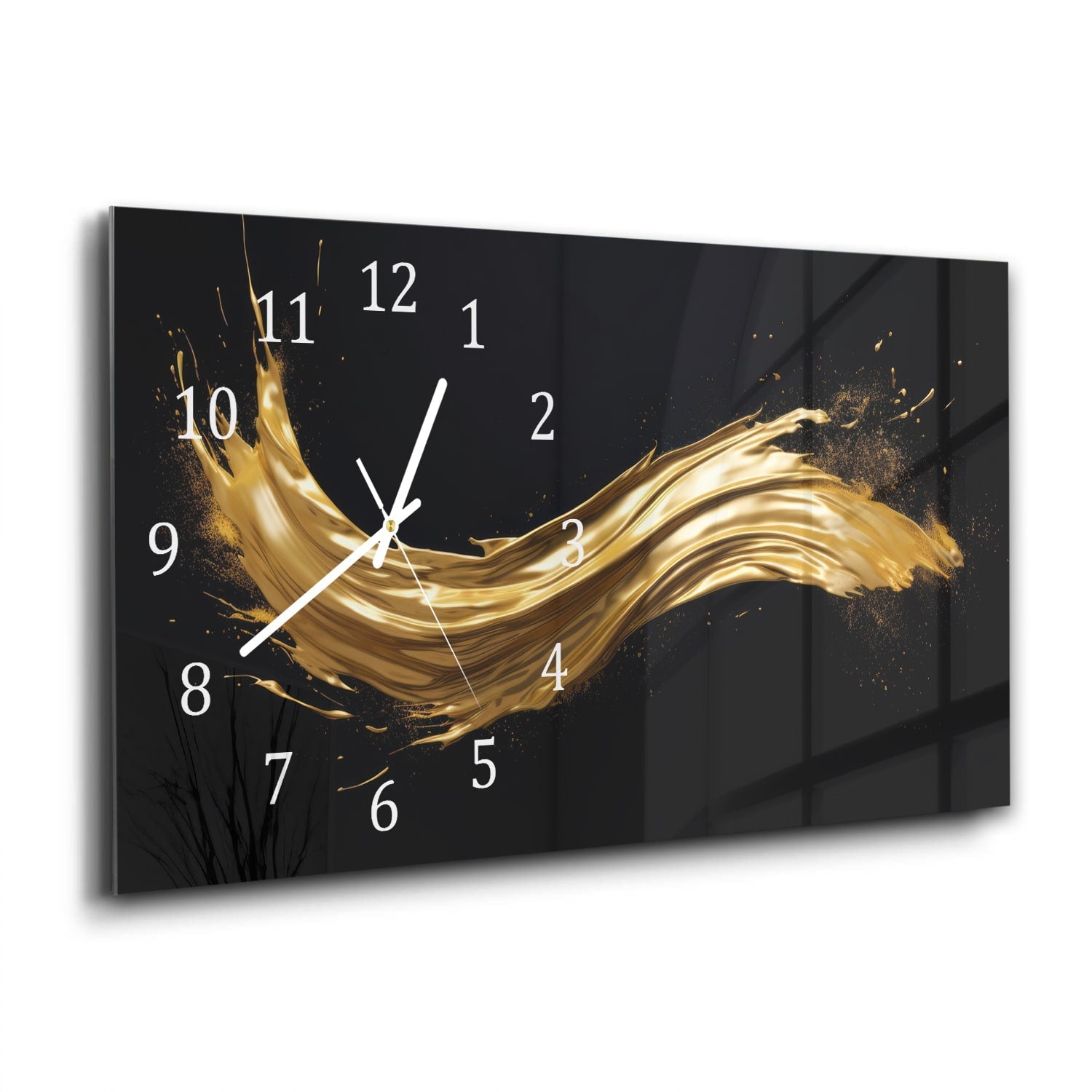 Wandklok 60x30 - Gehard Glas - Gouden kwaststreek