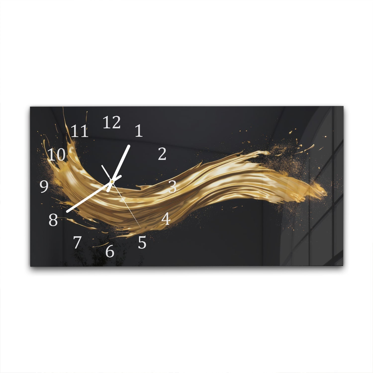 Wandklok 60x30 - Gehard Glas - Gouden kwaststreek