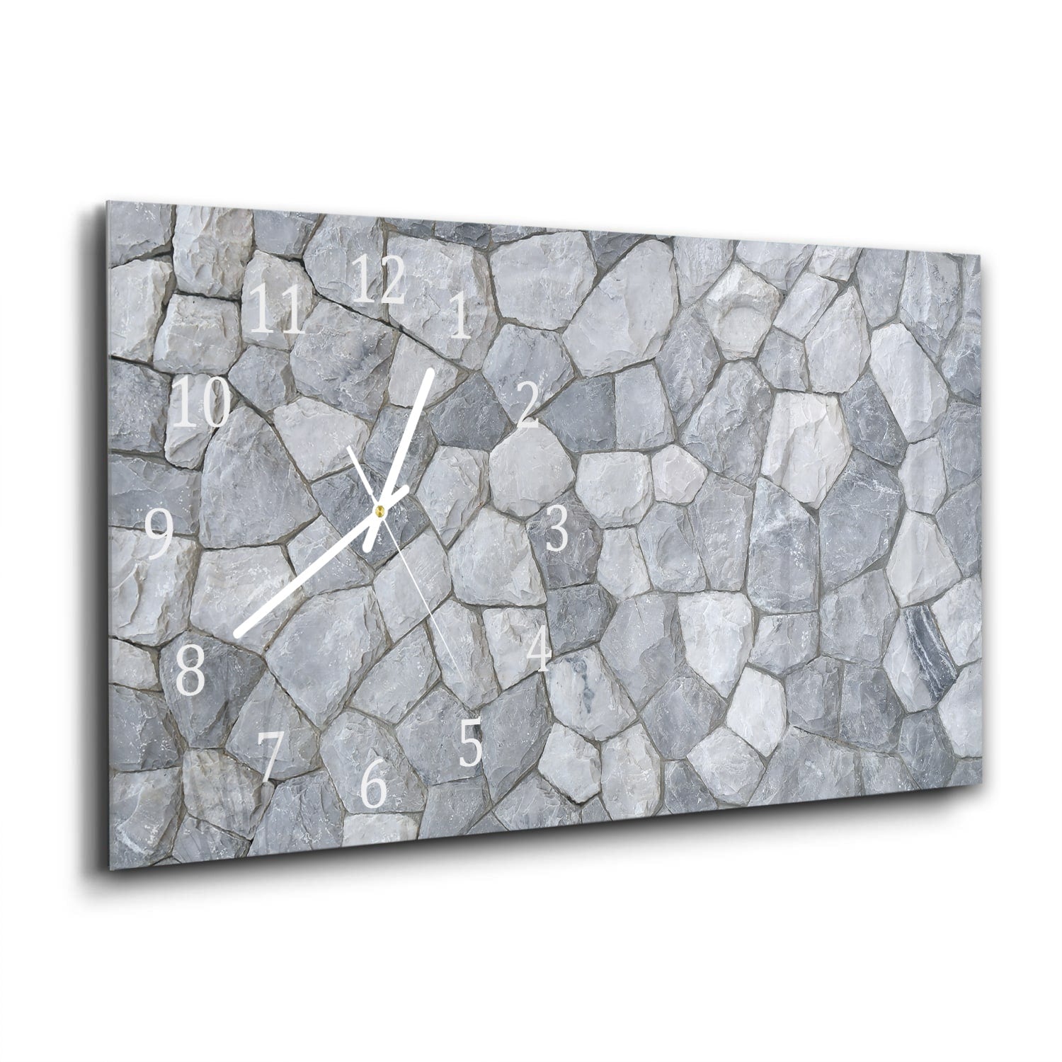 Wandklok 60x30 - Gehard Glas - Decoratieve Leistenen Muur