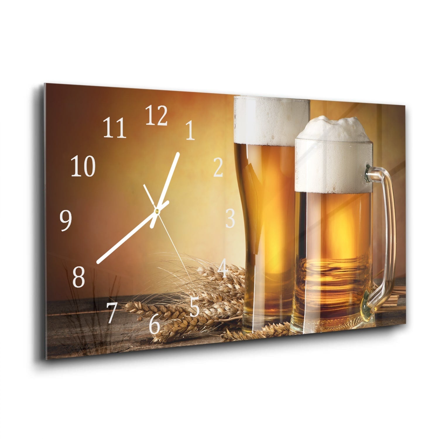 Wandklok 60x30 - Gehard Glas - Bier en Gerst