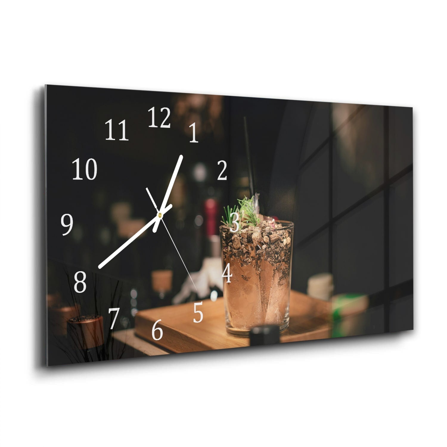 Wandklok 60x30 - Gehard Glas - Exotische Drank