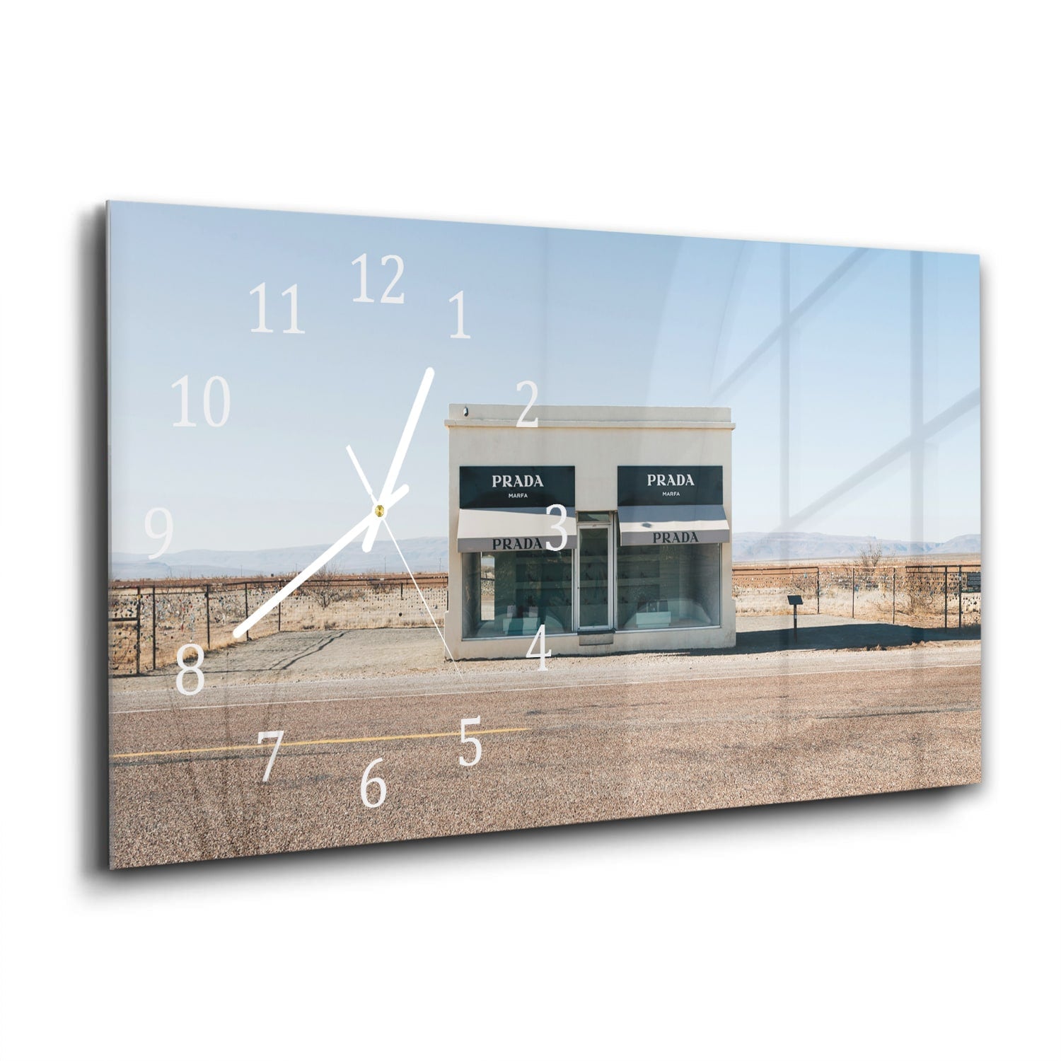 Wandklok 60x30 - Gehard Glas - Prada Marfa