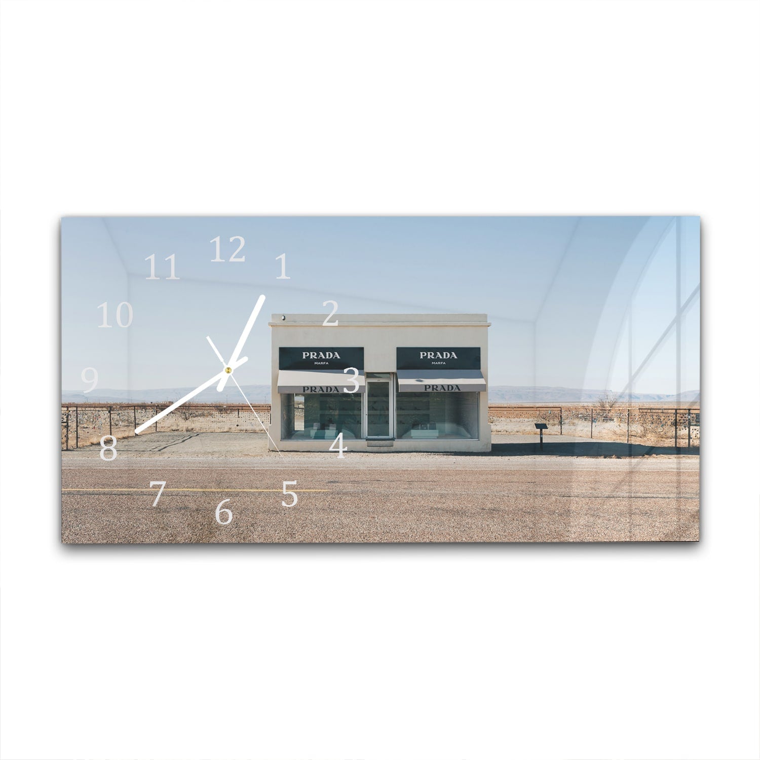 Wandklok 60x30 - Gehard Glas - Prada Marfa