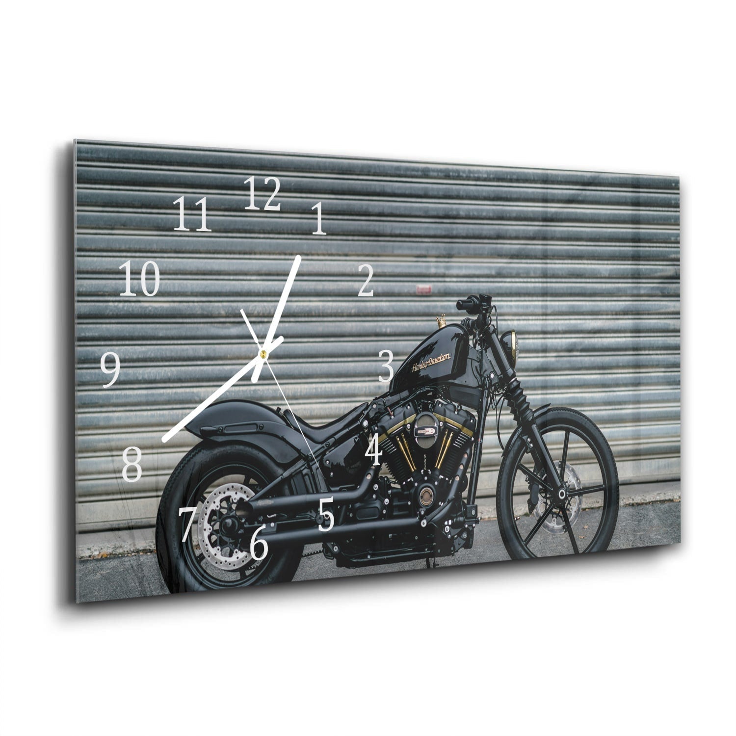 Wandklok 60x30 - Gehard Glas - Harley Davidson