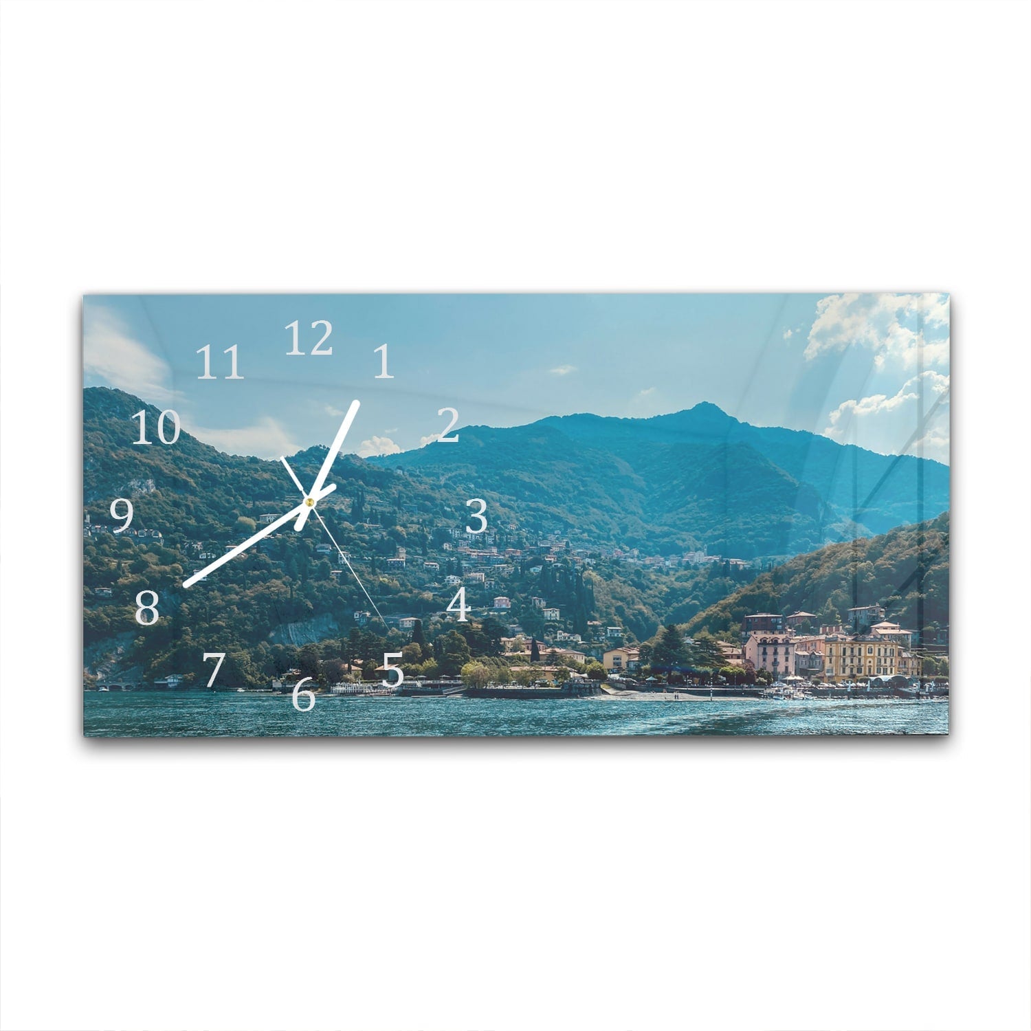 Wandklok 60x30 - Gehard Glas - Varenna in Italië