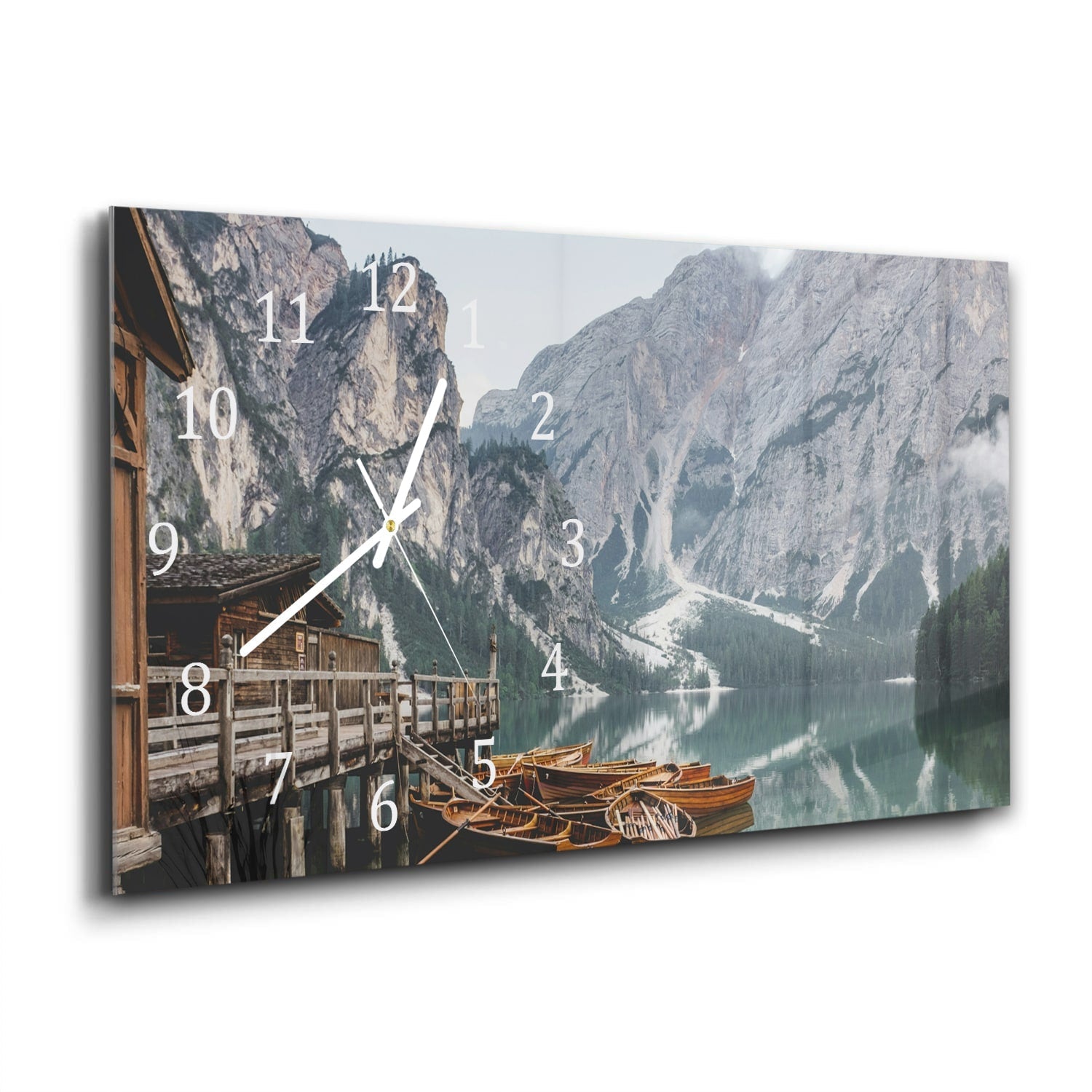 Wandklok 60x30 - Gehard Glas - Pragser Wildsee