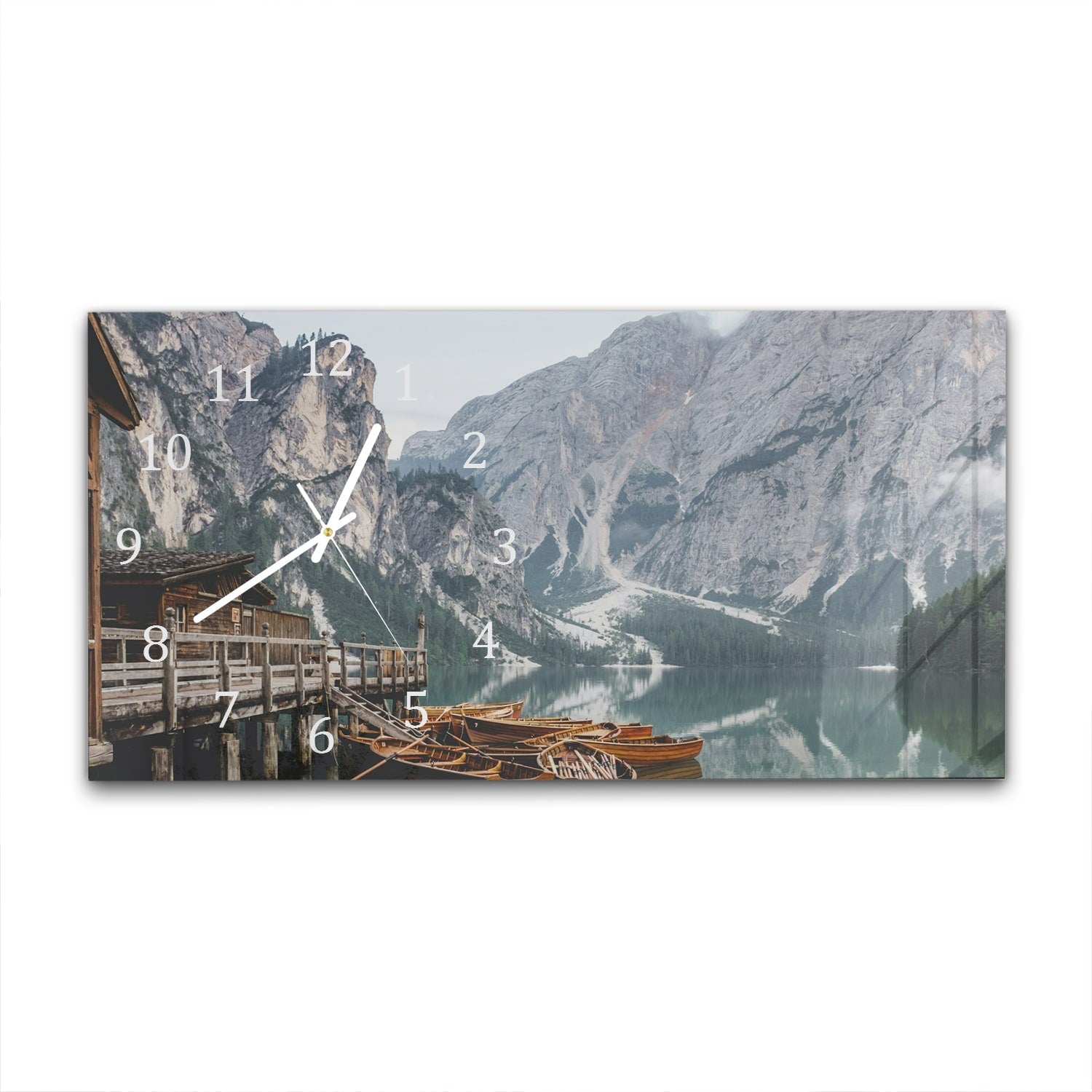 Wandklok 60x30 - Gehard Glas - Pragser Wildsee