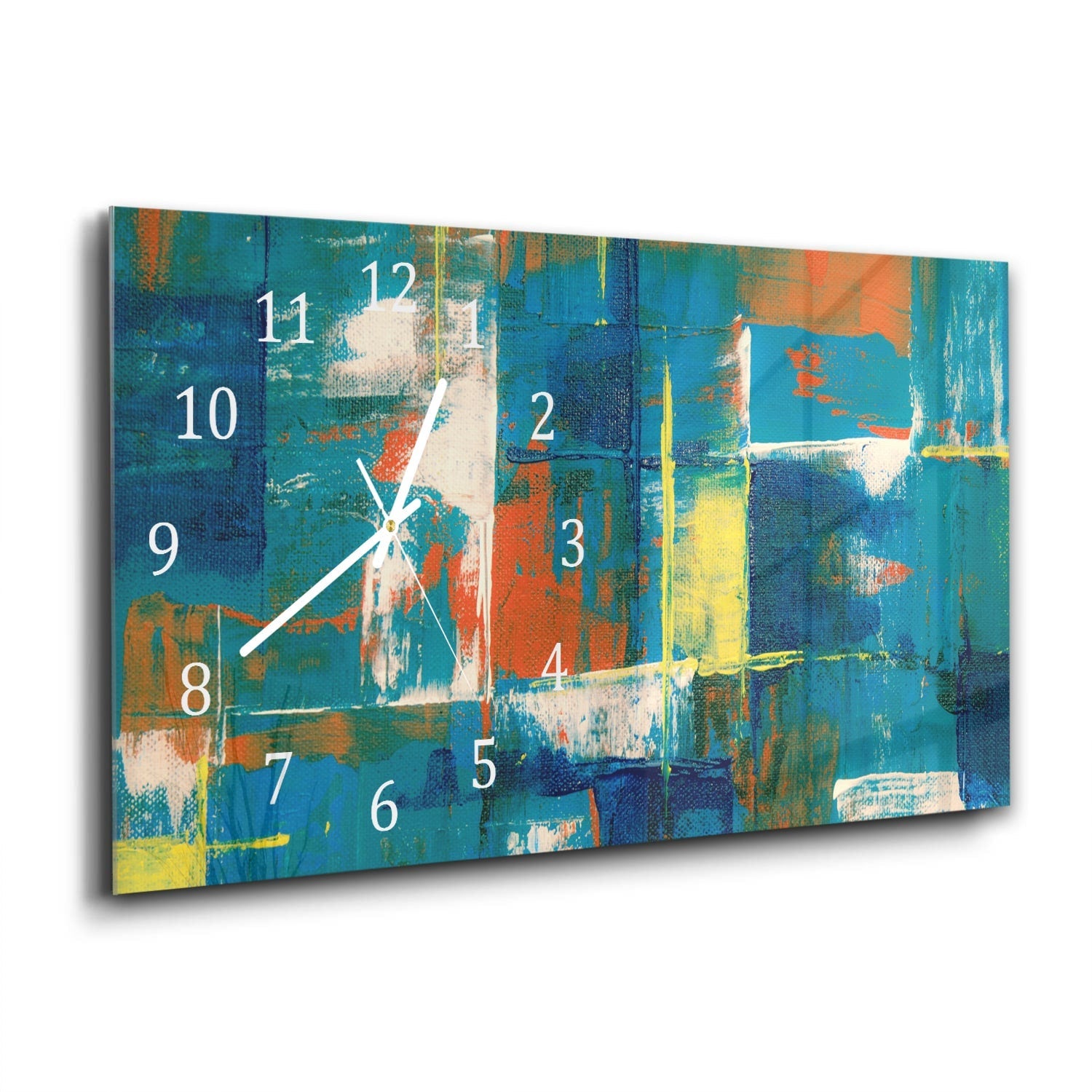 Wandklok 60x30 - Gehard Glas - Abstract Canvas