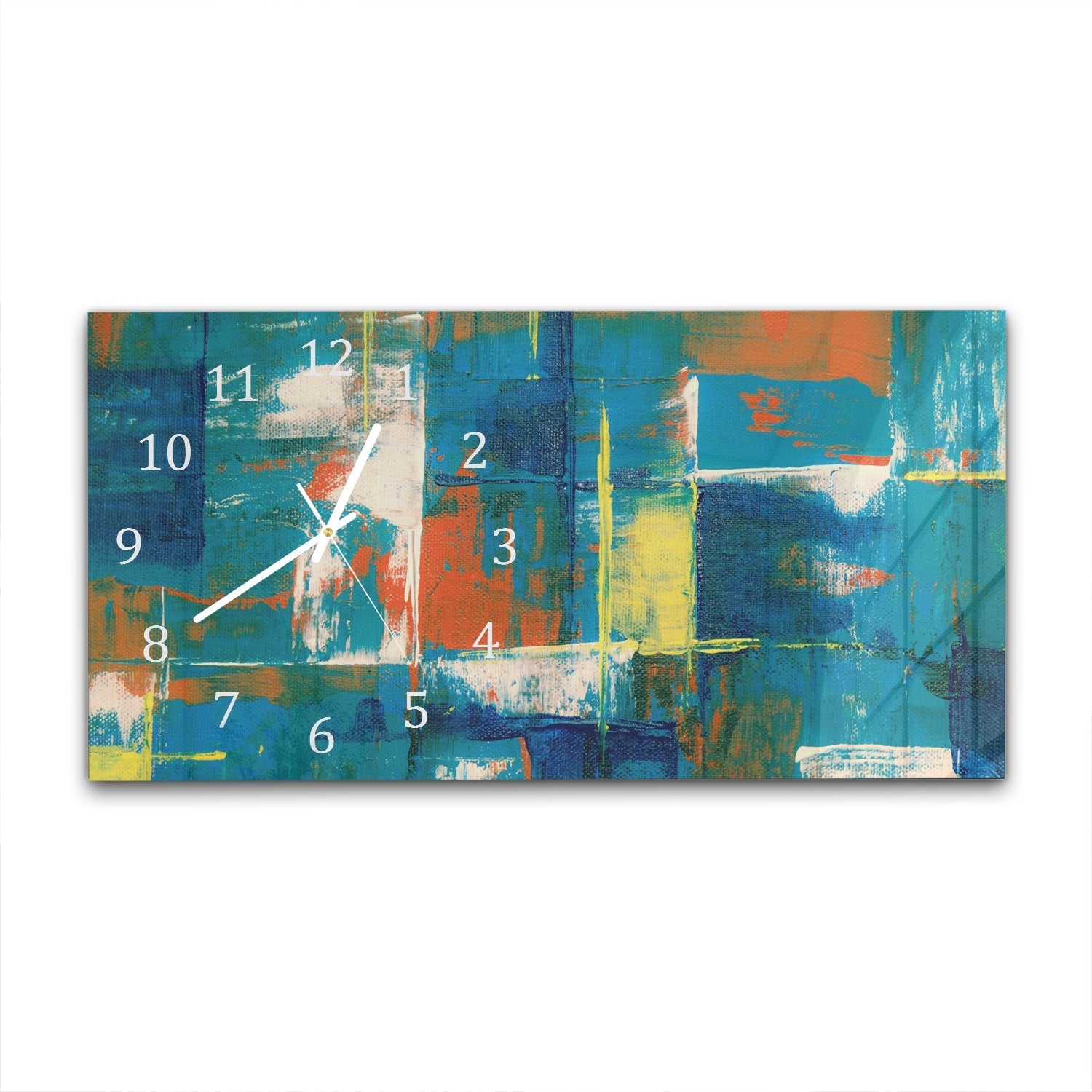 Wandklok 60x30 - Gehard Glas - Abstract Canvas