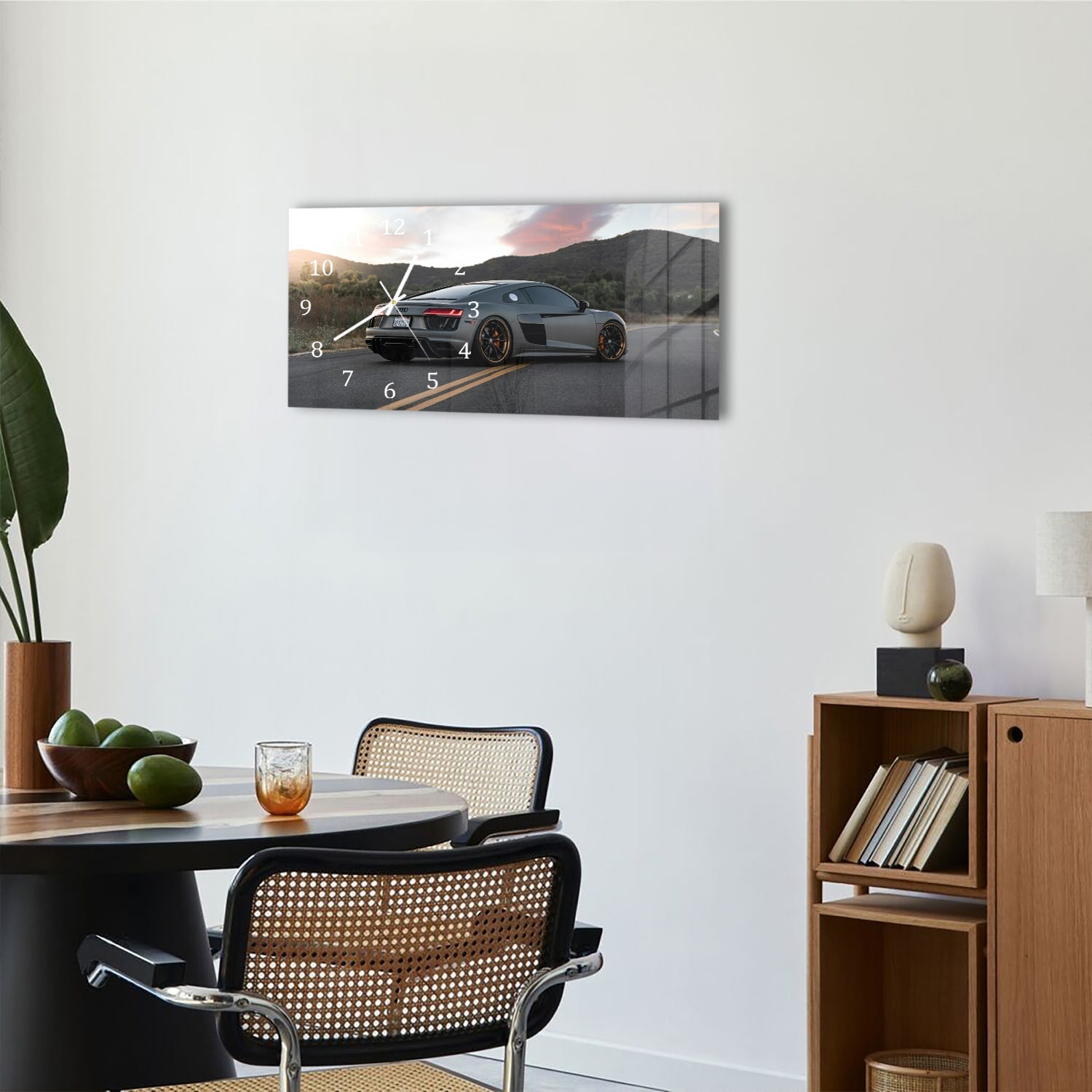 Wandklok 60x30 - Gehard Glas - Audi R8