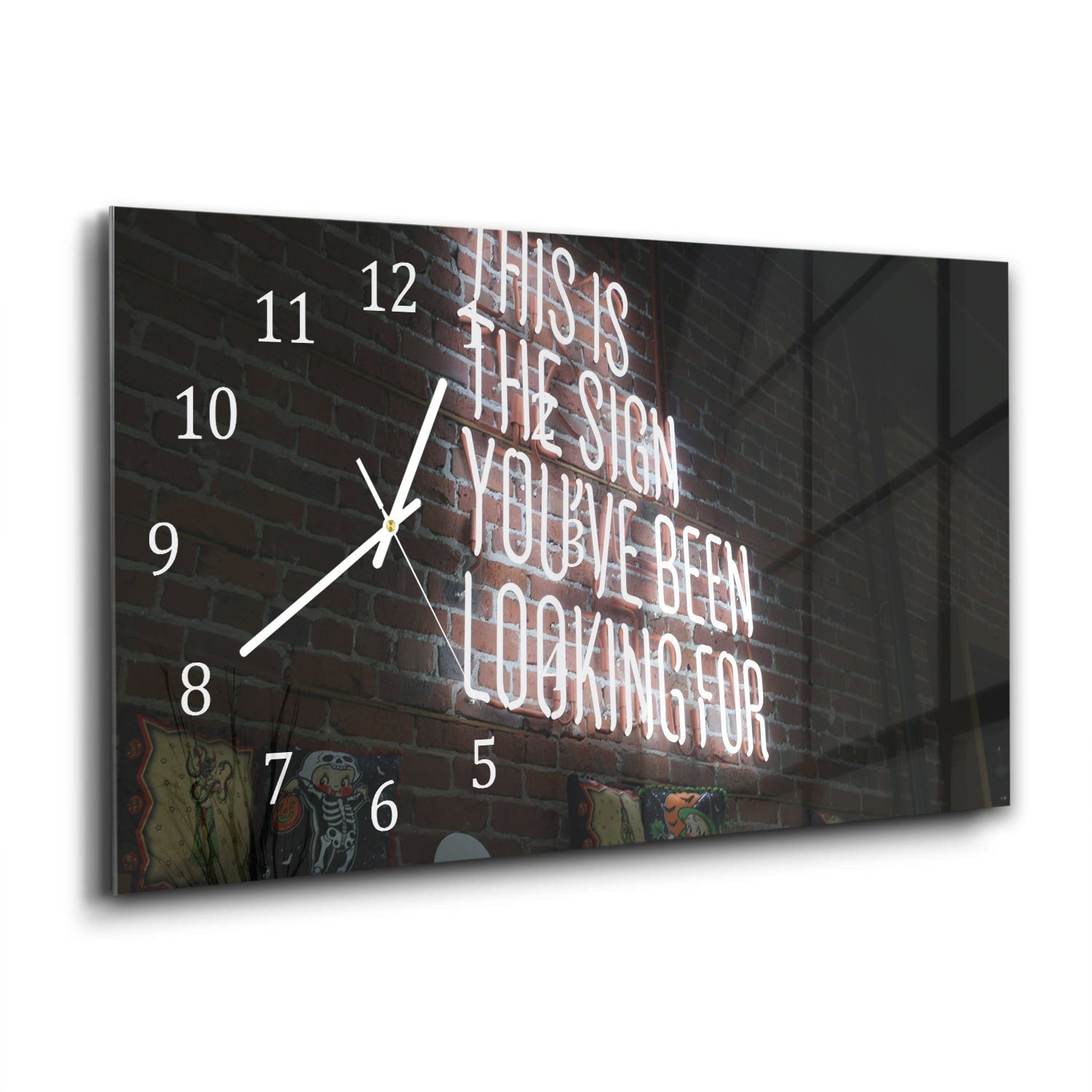 Wandklok 60x30 - Gehard Glas - This is the Sign