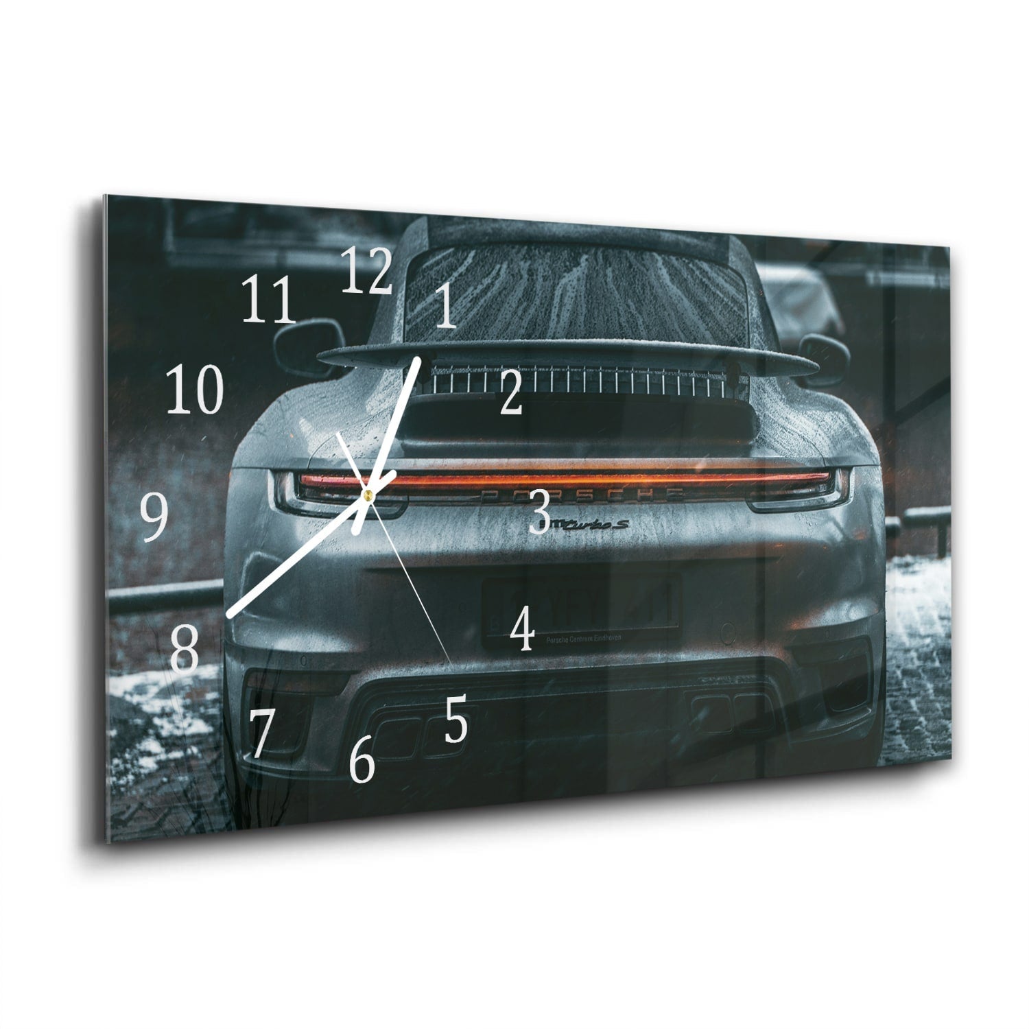 Wandklok 60x30 - Gehard Glas - Porsche 911 Turbo S