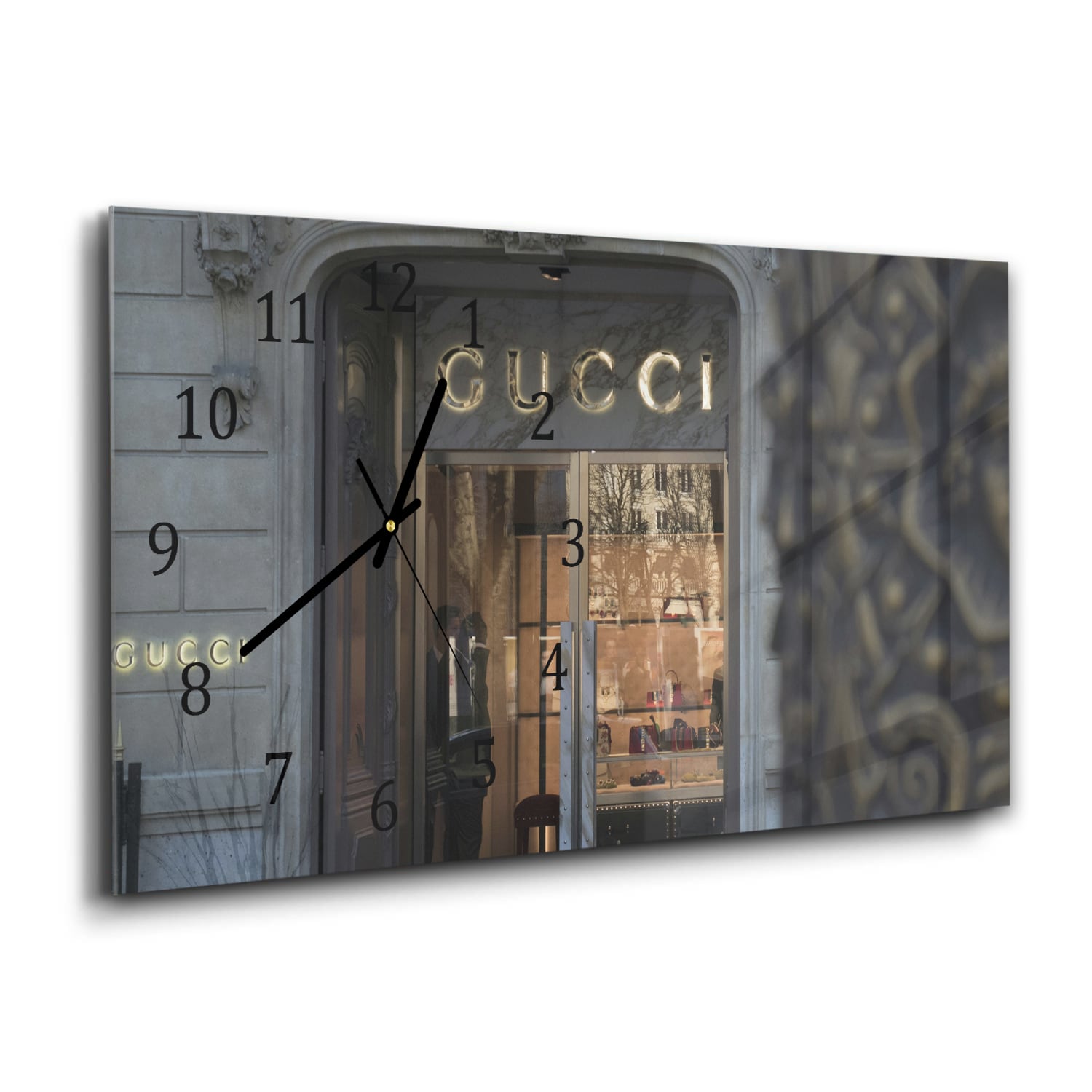 Wandklok 60x30 - Gehard Glas - Gucci Winkel