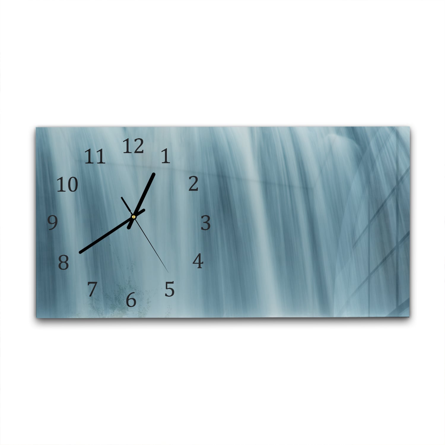 Wandklok 60x30 - Gehard Glas - Waterval