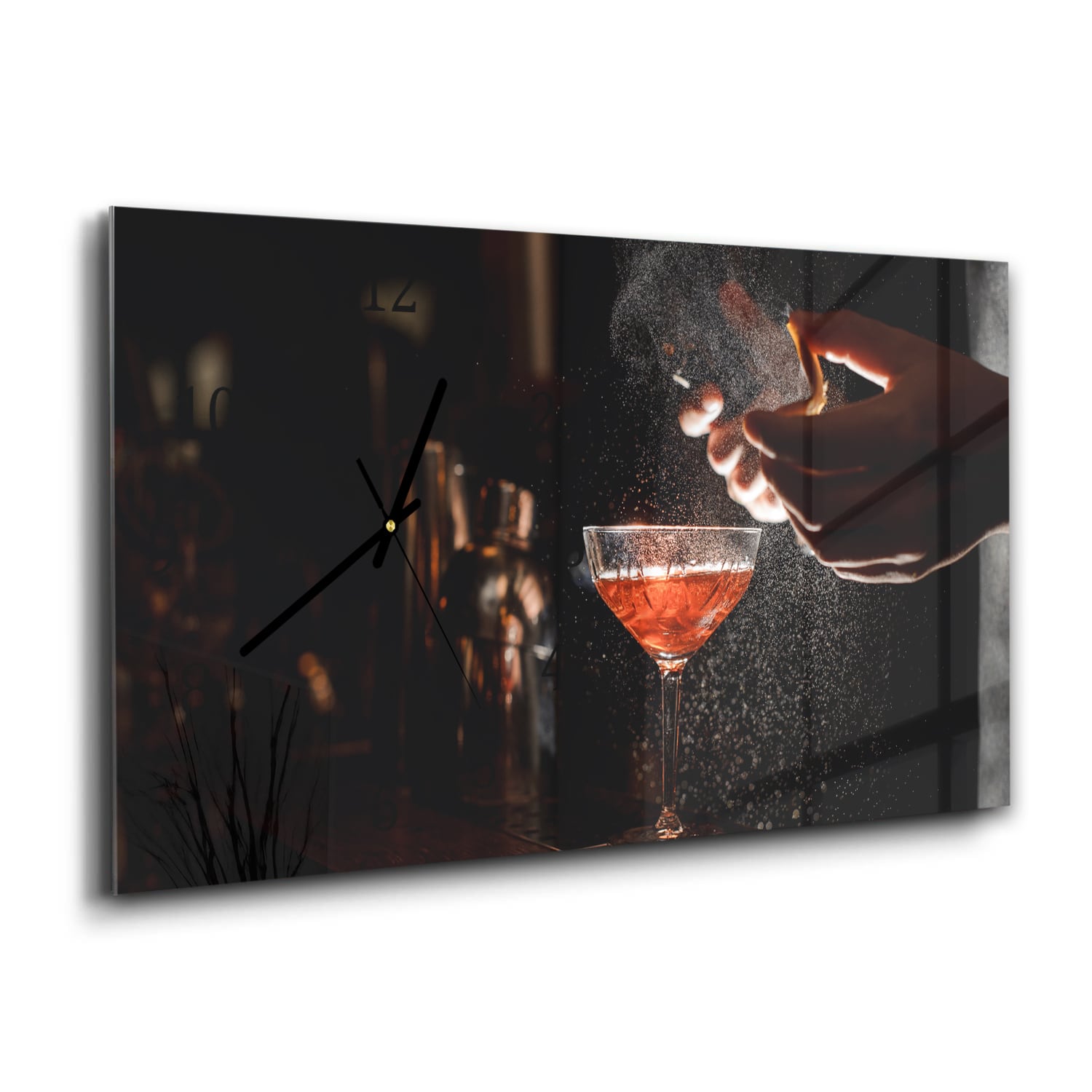 Wandklok 60x30 - Gehard Glas - Elegante Cocktail