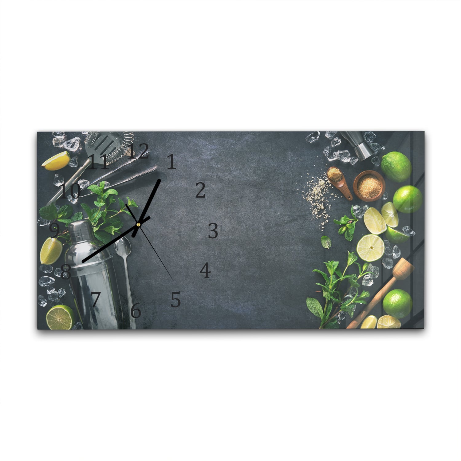Wandklok 60x30 - Gehard Glas - Cocktailbereiding