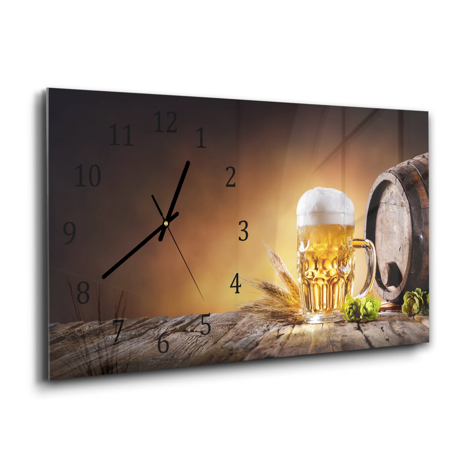 Wandklok 60x30 - Gehard Glas - Bier in het Vat