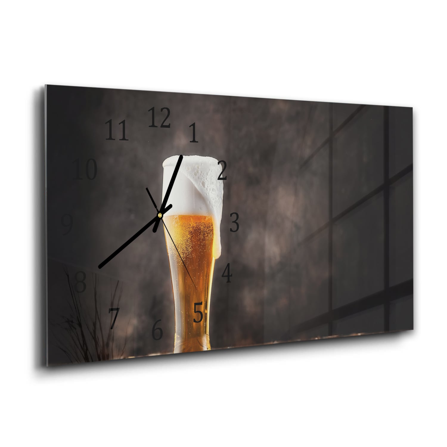 Wandklok 60x30 - Gehard Glas - Verfrissend Bier