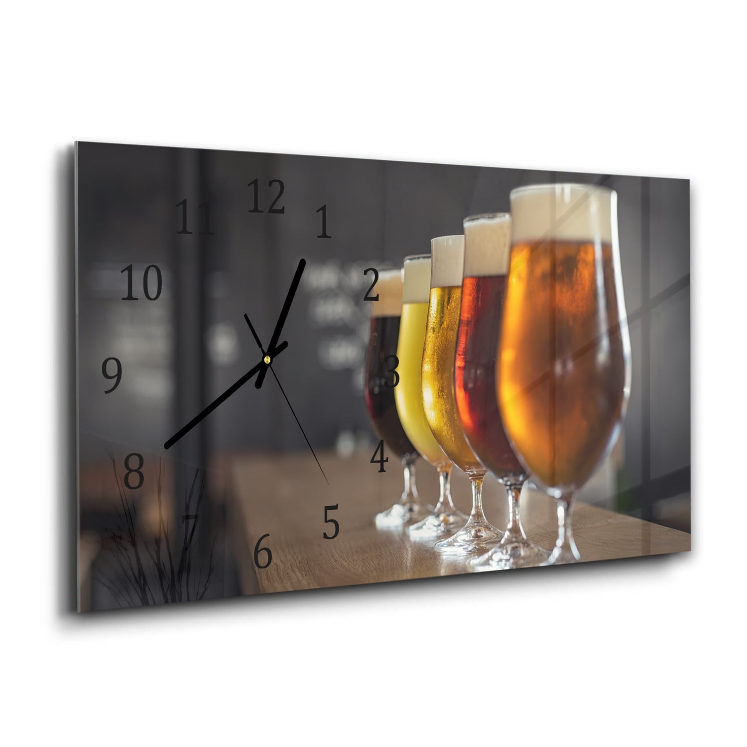 Wandklok 60x30 - Gehard Glas - Verschillende Bieren