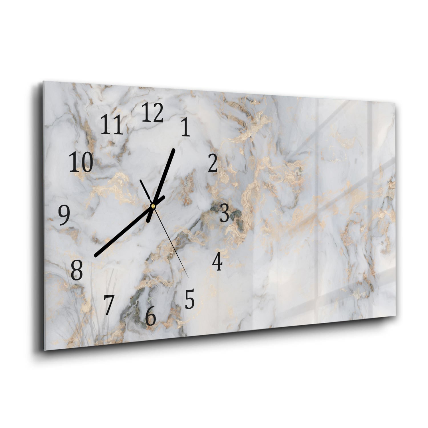 Wandklok 60x30 - Gehard Glas - Luxe Marmer