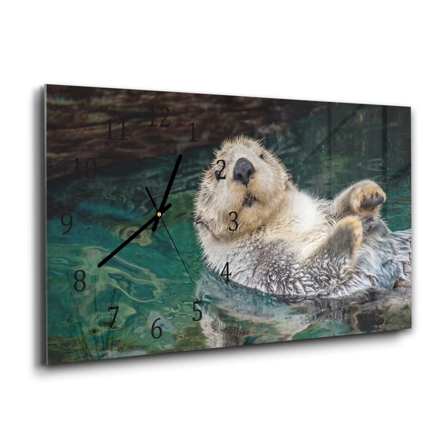 Wandklok 60x30 - Gehard Glas - Zeeotter