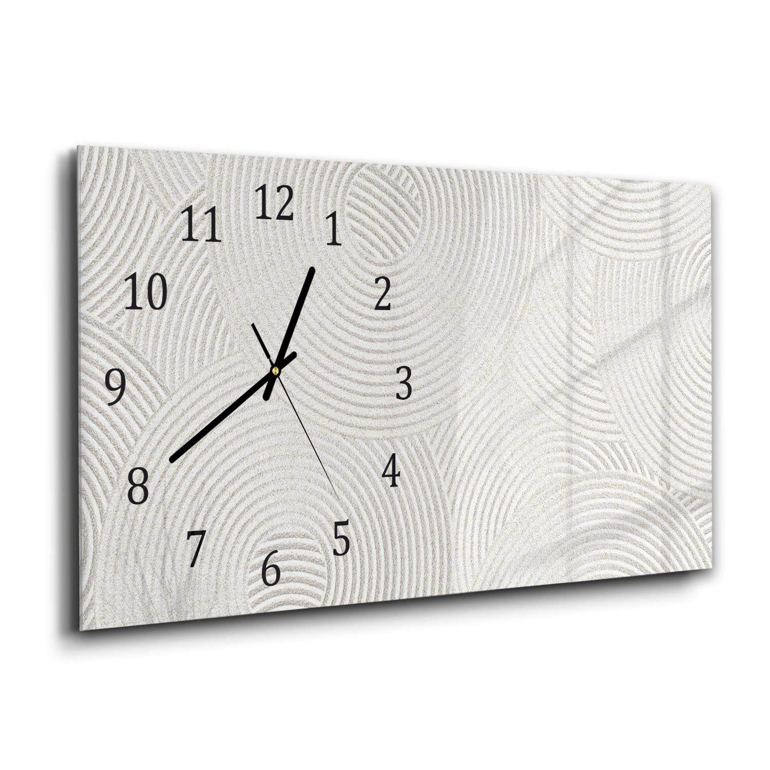 Wandklok 60x30 - Gehard Glas - Zen Patroon