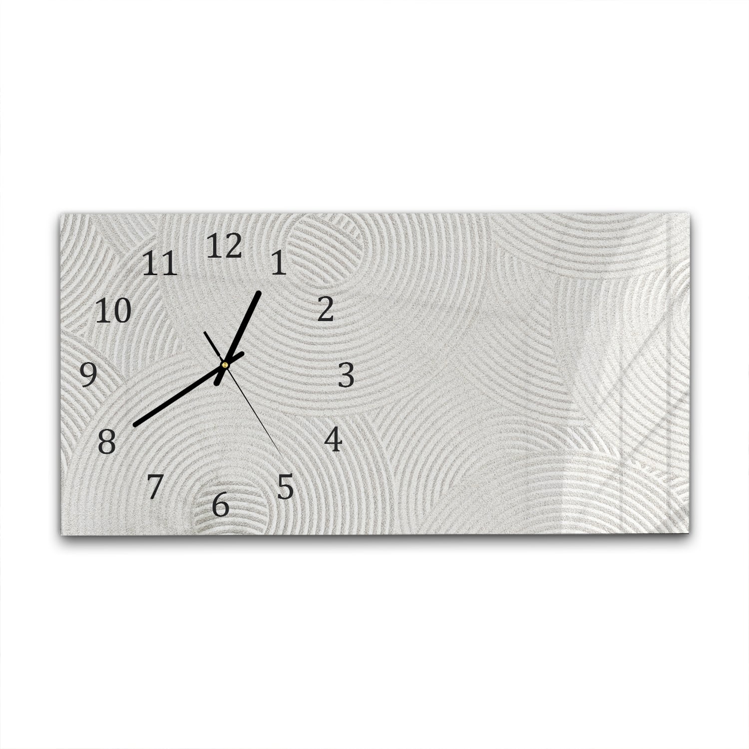 Wandklok 60x30 - Gehard Glas - Zen Patroon
