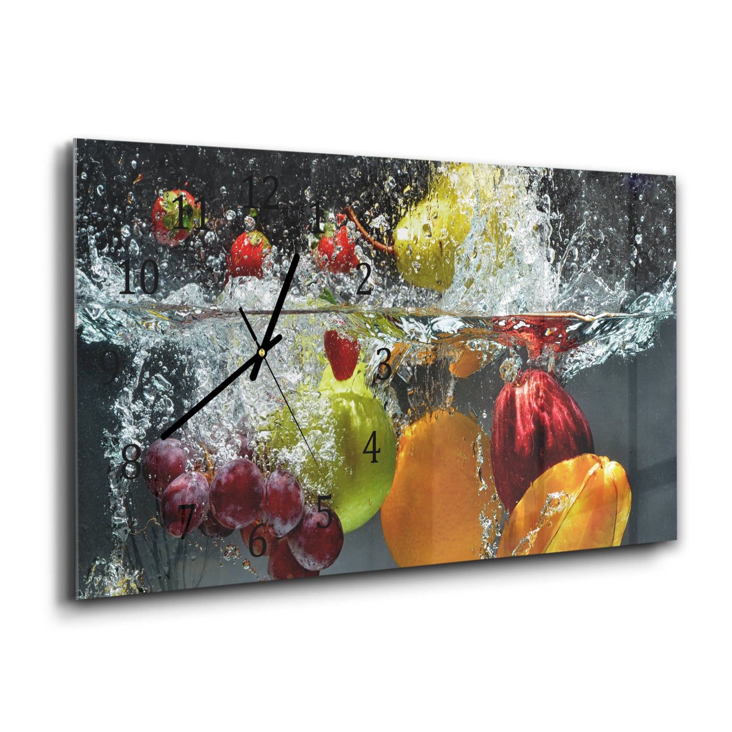 Wandklok 60x30 - Gehard Glas - Fruit Splash