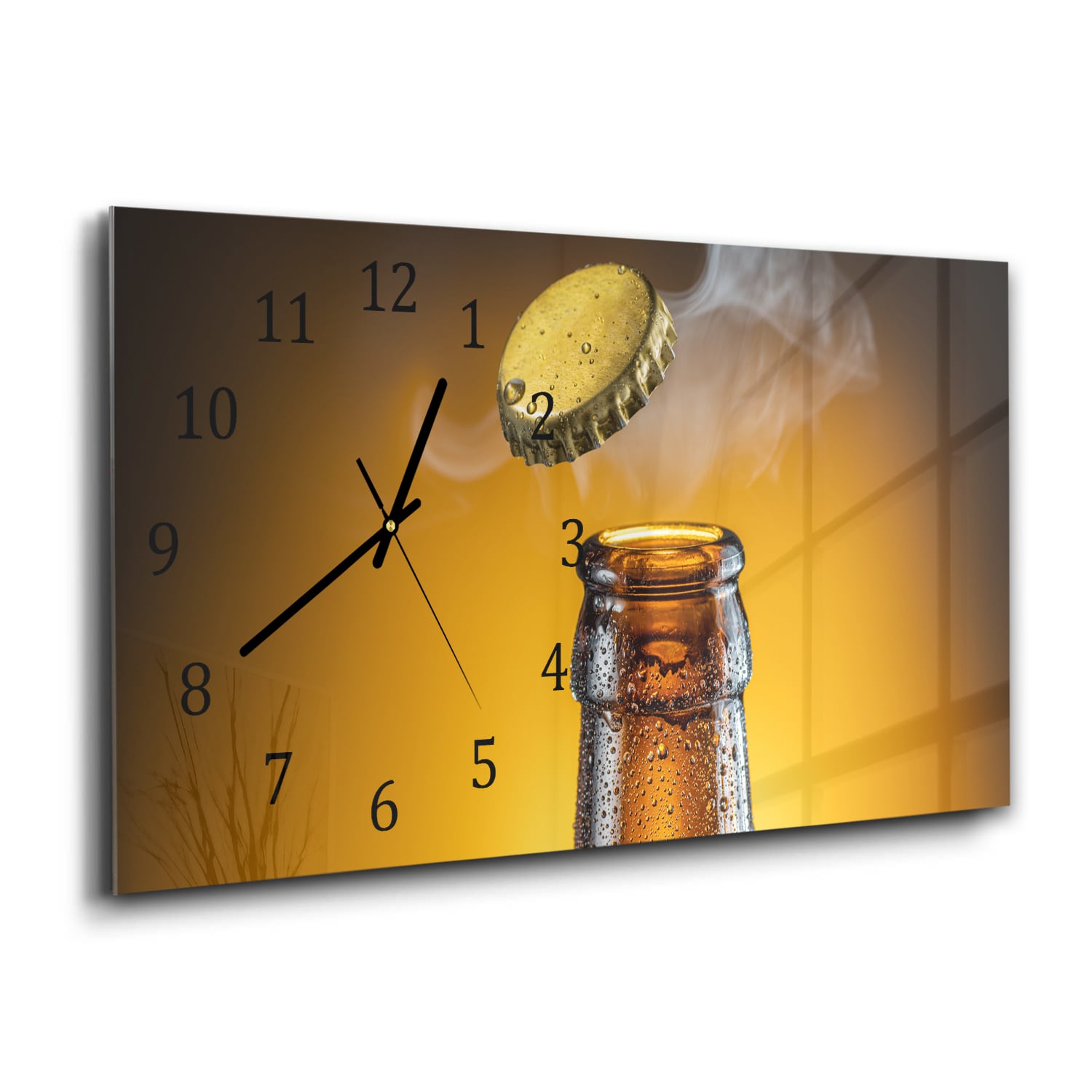 Wandklok 60x30 - Gehard Glas - Bierdop