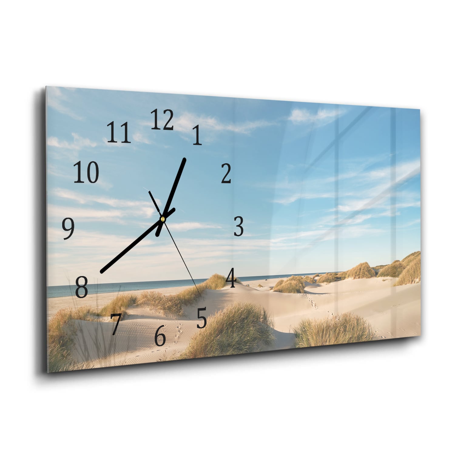 Wandklok 60x30 - Gehard Glas - Duinen bij Deense Kust
