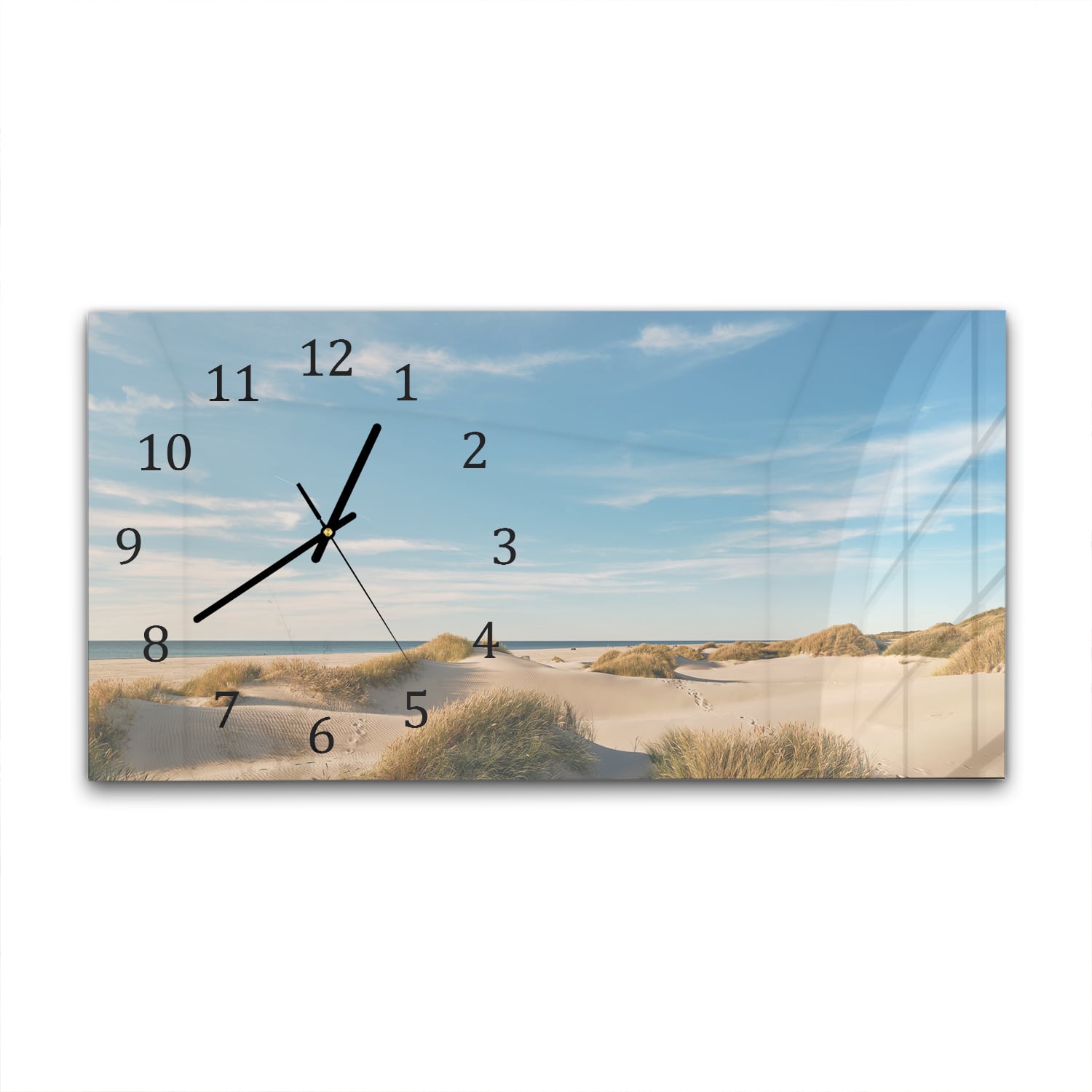 Wandklok 60x30 - Gehard Glas - Duinen bij Deense Kust