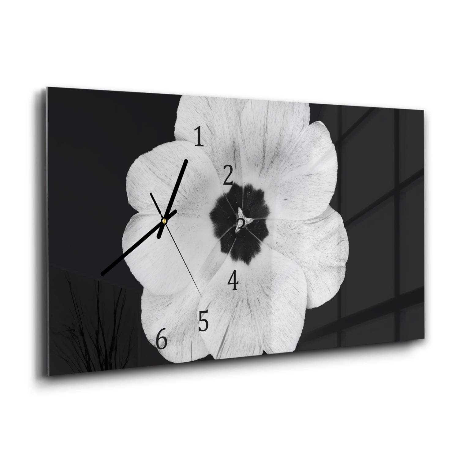 Wandklok 60x30 - Gehard Glas - Witte Tulp