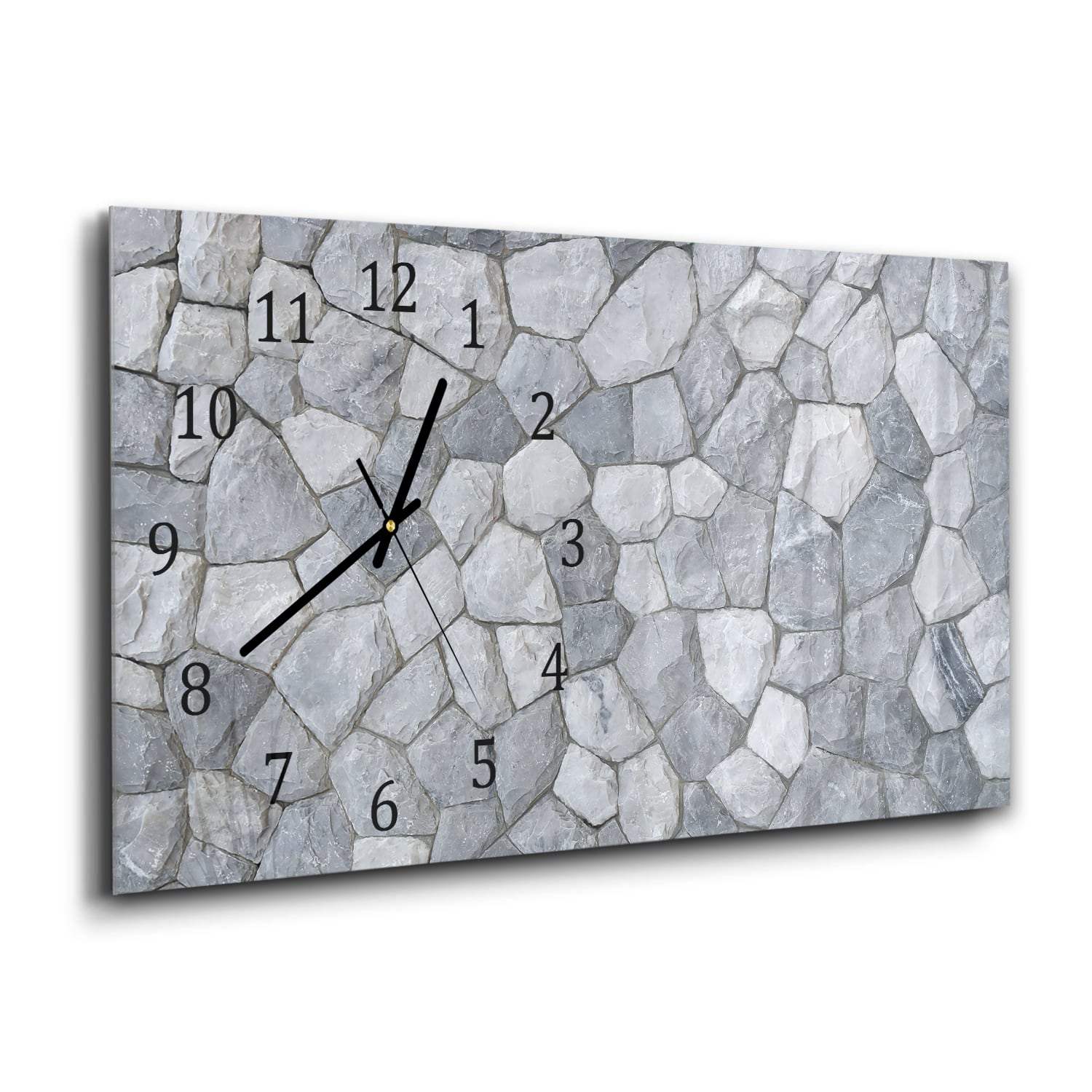 Wandklok 60x30 - Gehard Glas - Decoratieve Leistenen Muur