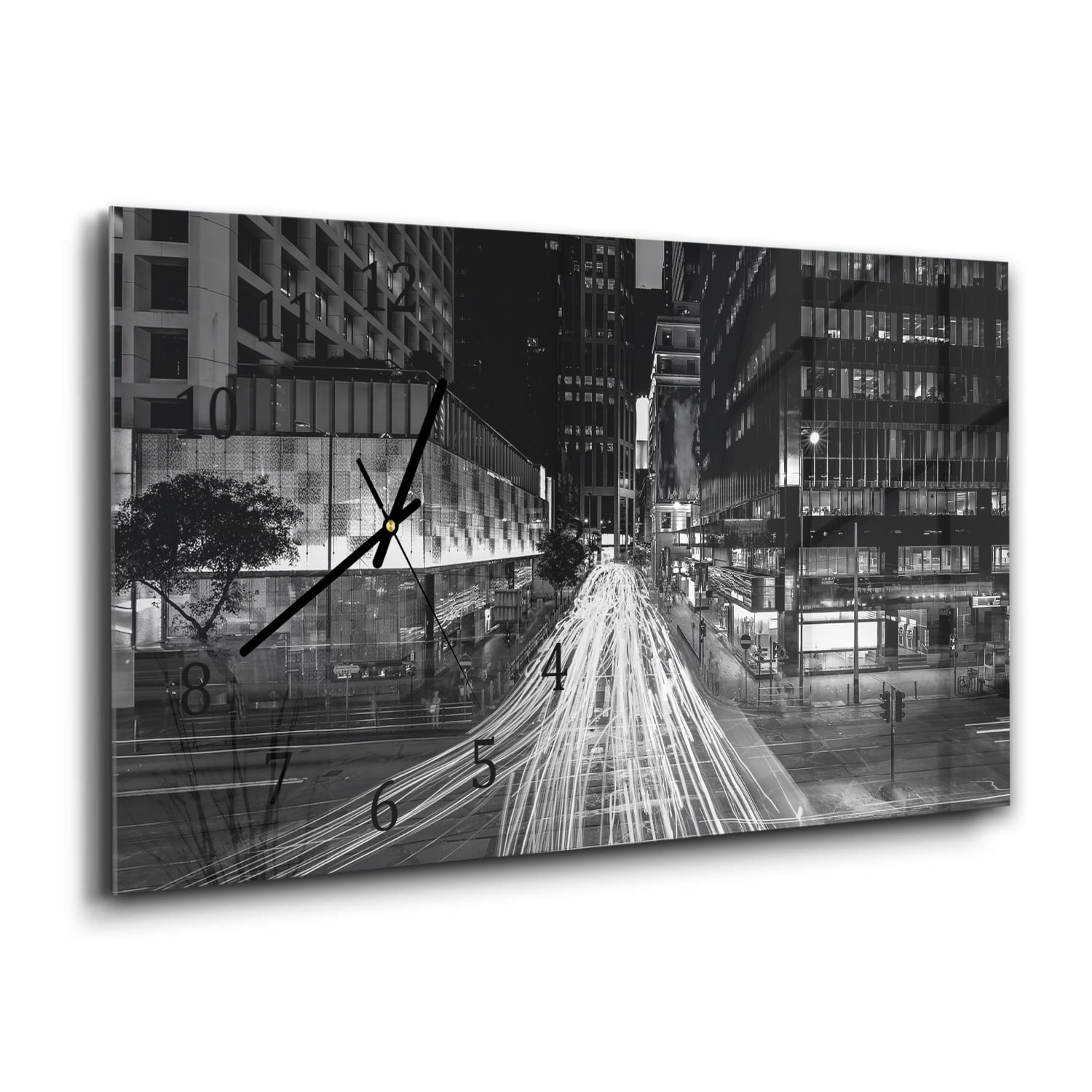 Wandklok 60x30 - Gehard Glas - Bewegende Lichten