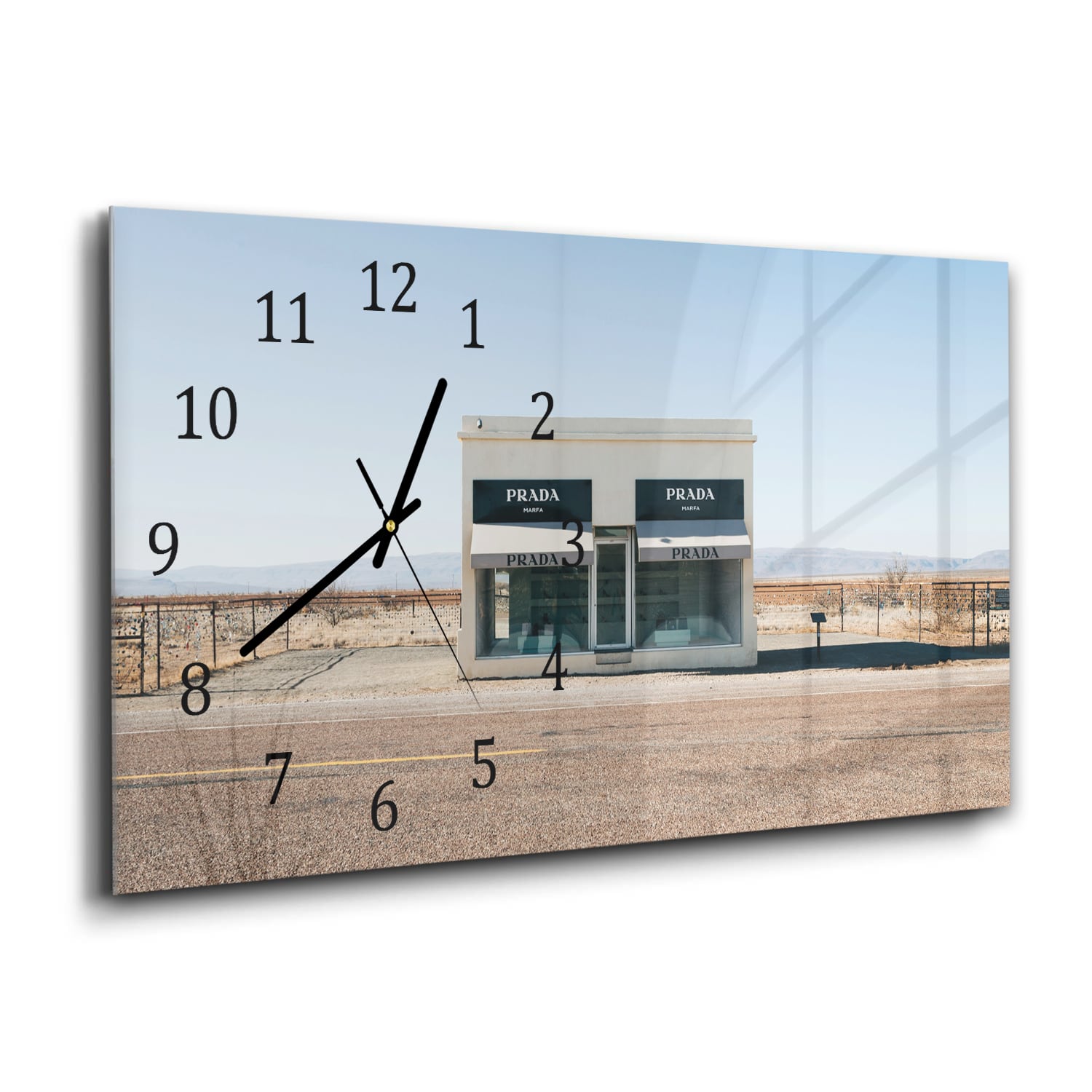 Wandklok 60x30 - Gehard Glas - Prada Marfa