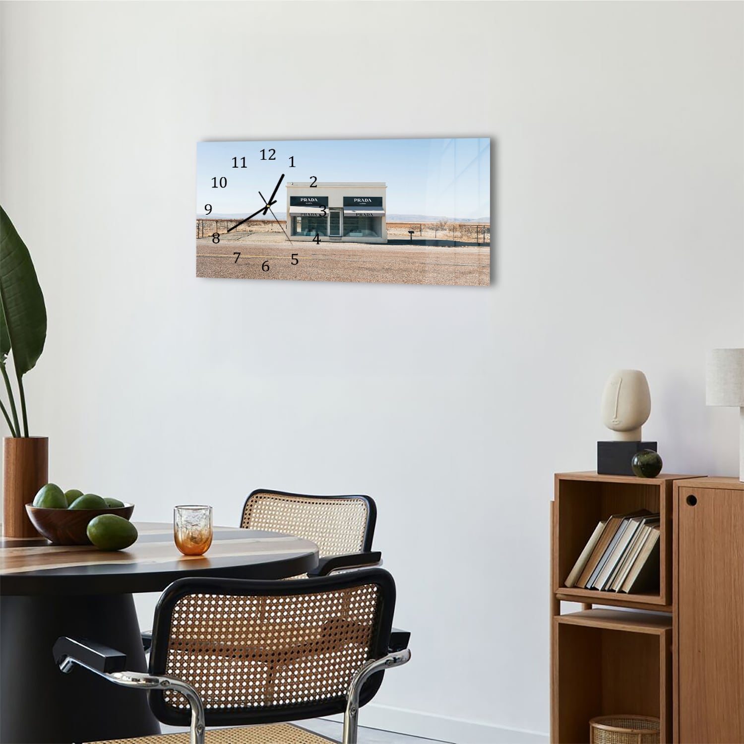 Wandklok 60x30 - Gehard Glas - Prada Marfa