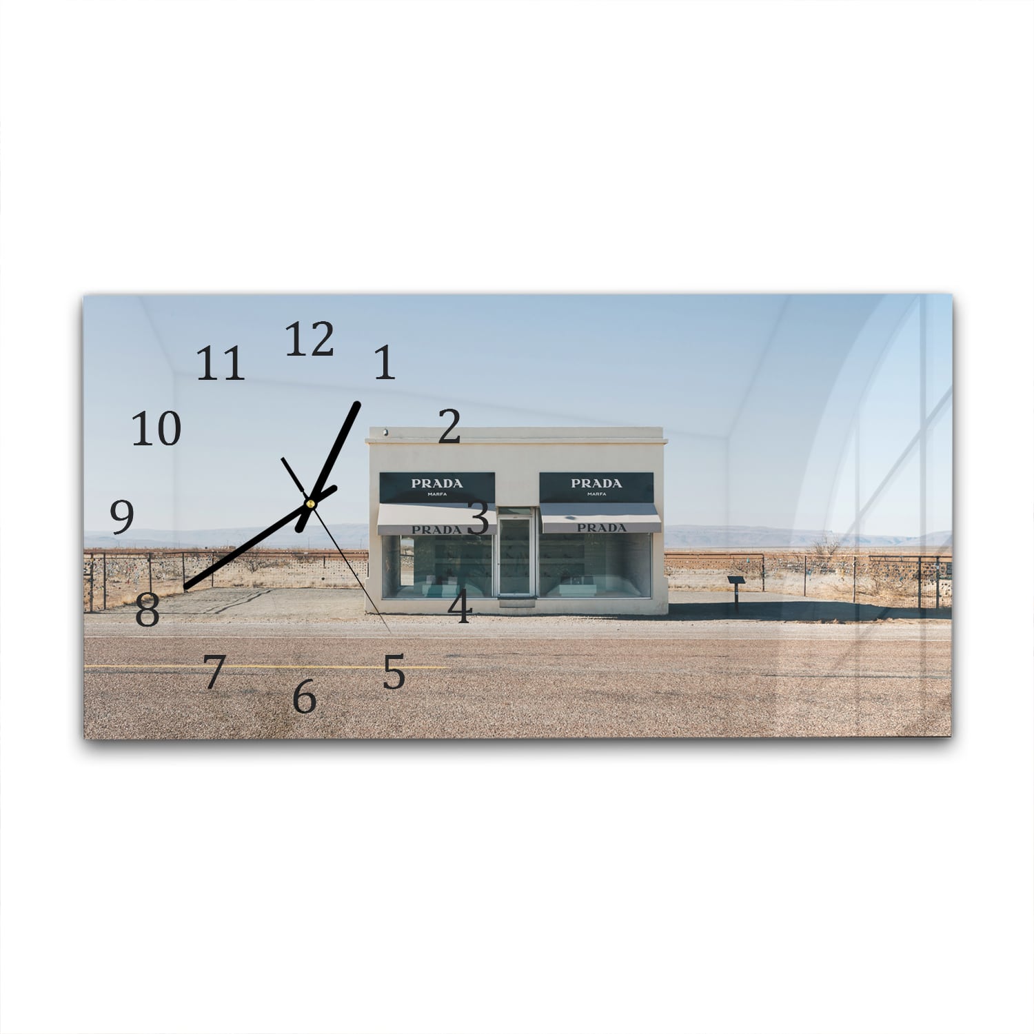 Wandklok 60x30 - Gehard Glas - Prada Marfa