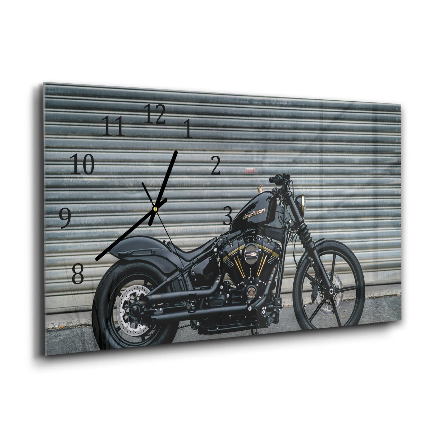 Wandklok 60x30 - Gehard Glas - Harley Davidson