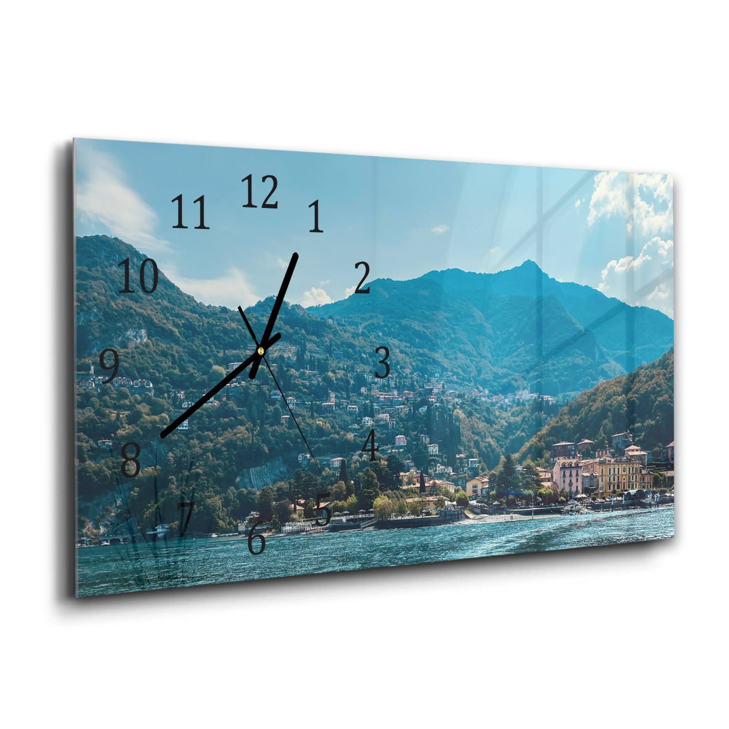 Wandklok 60x30 - Gehard Glas - Varenna in Italië