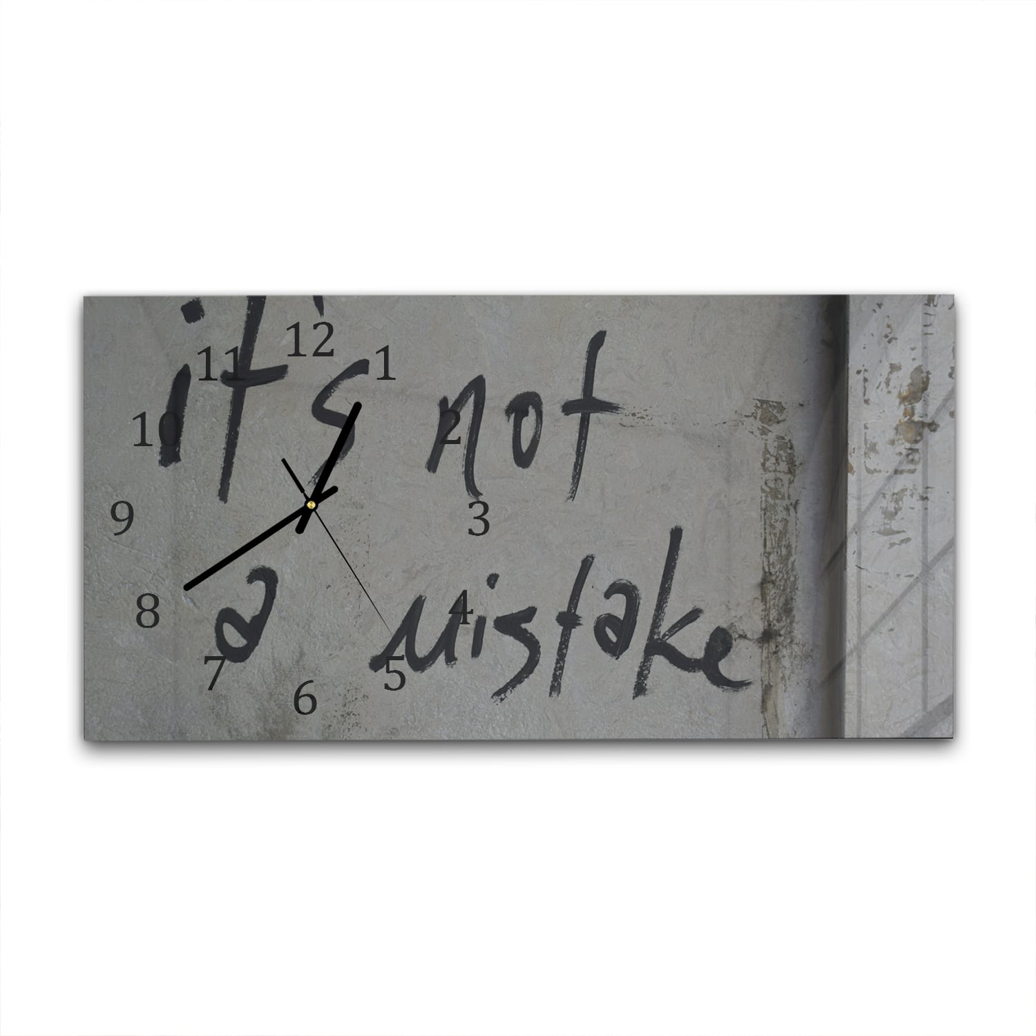 Wandklok 60x30 - Gehard Glas - It's Not a Mistake