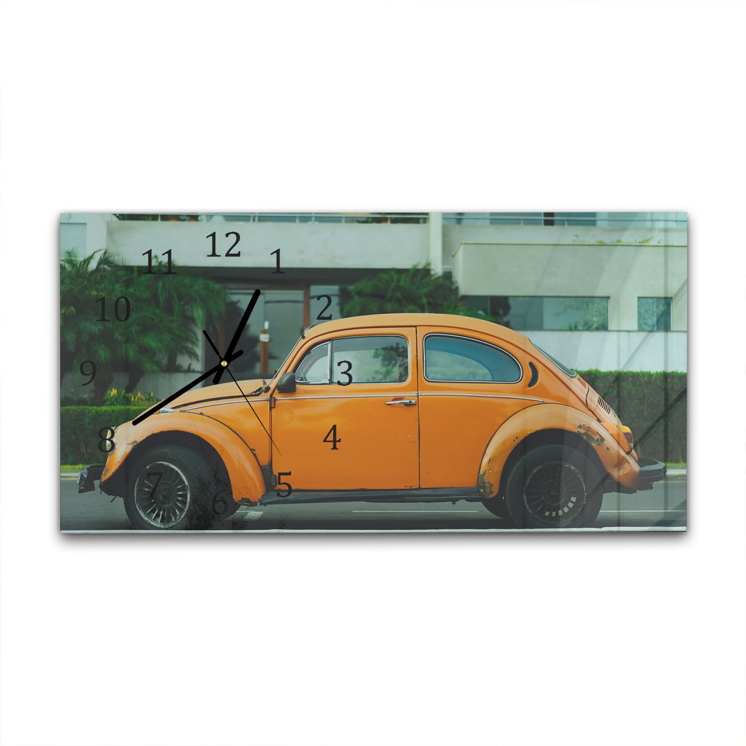 Wandklok 60x30 - Gehard Glas - Volkswagen Kever Geel