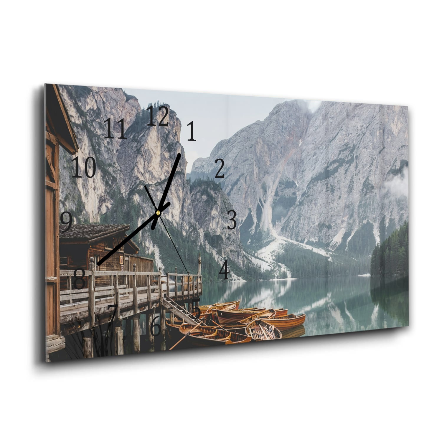 Wandklok 60x30 - Gehard Glas - Pragser Wildsee