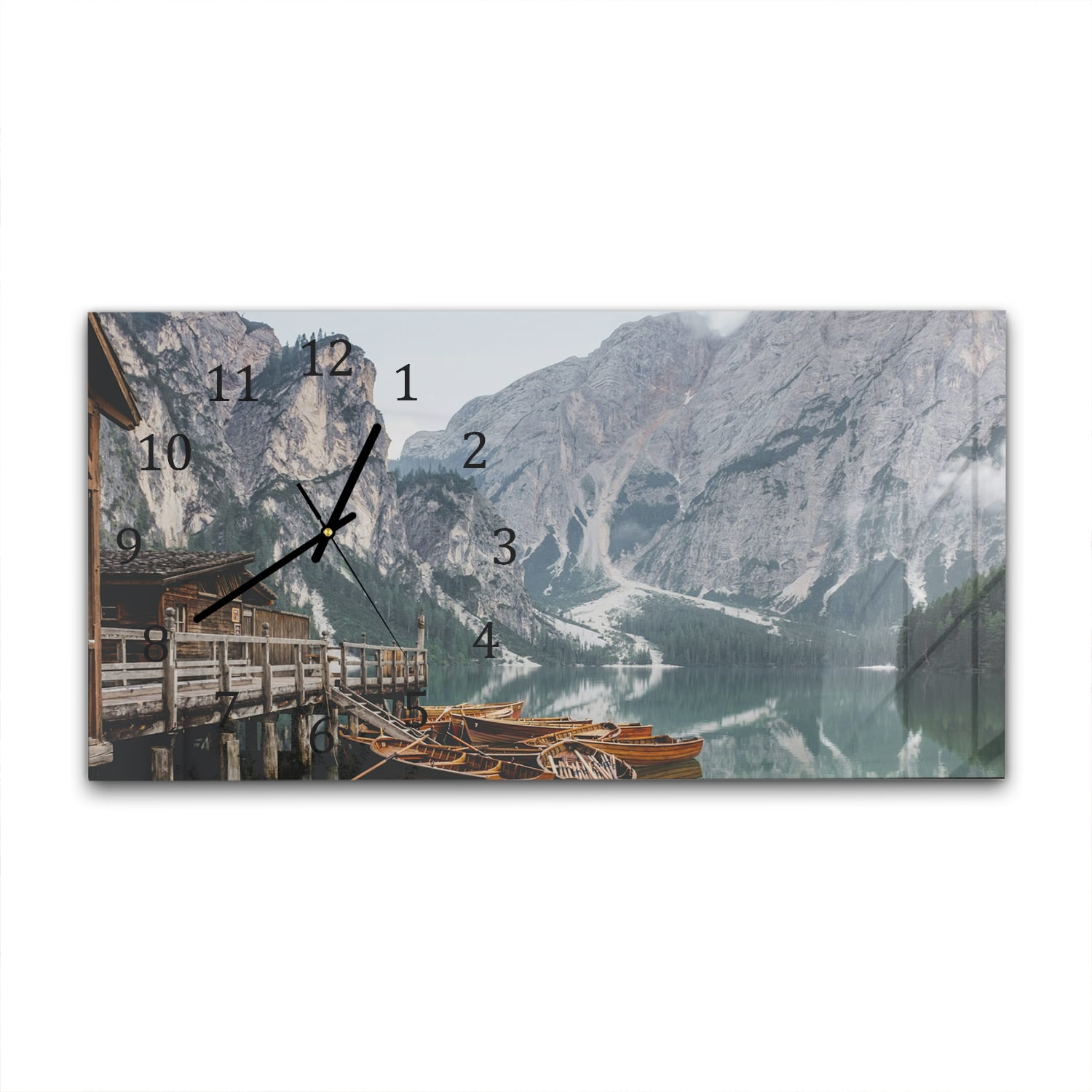 Wandklok 60x30 - Gehard Glas - Pragser Wildsee