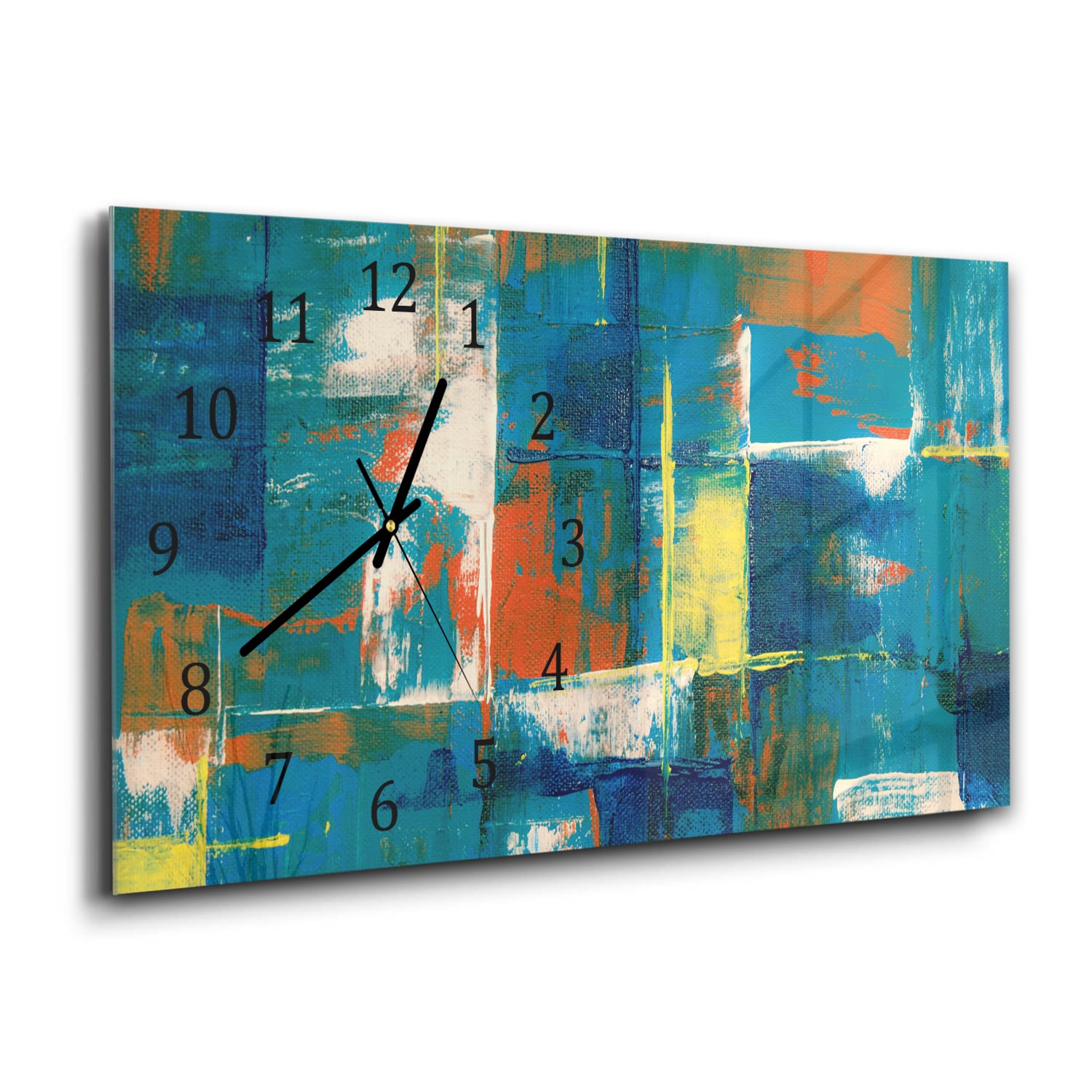 Wandklok 60x30 - Gehard Glas - Abstract Canvas