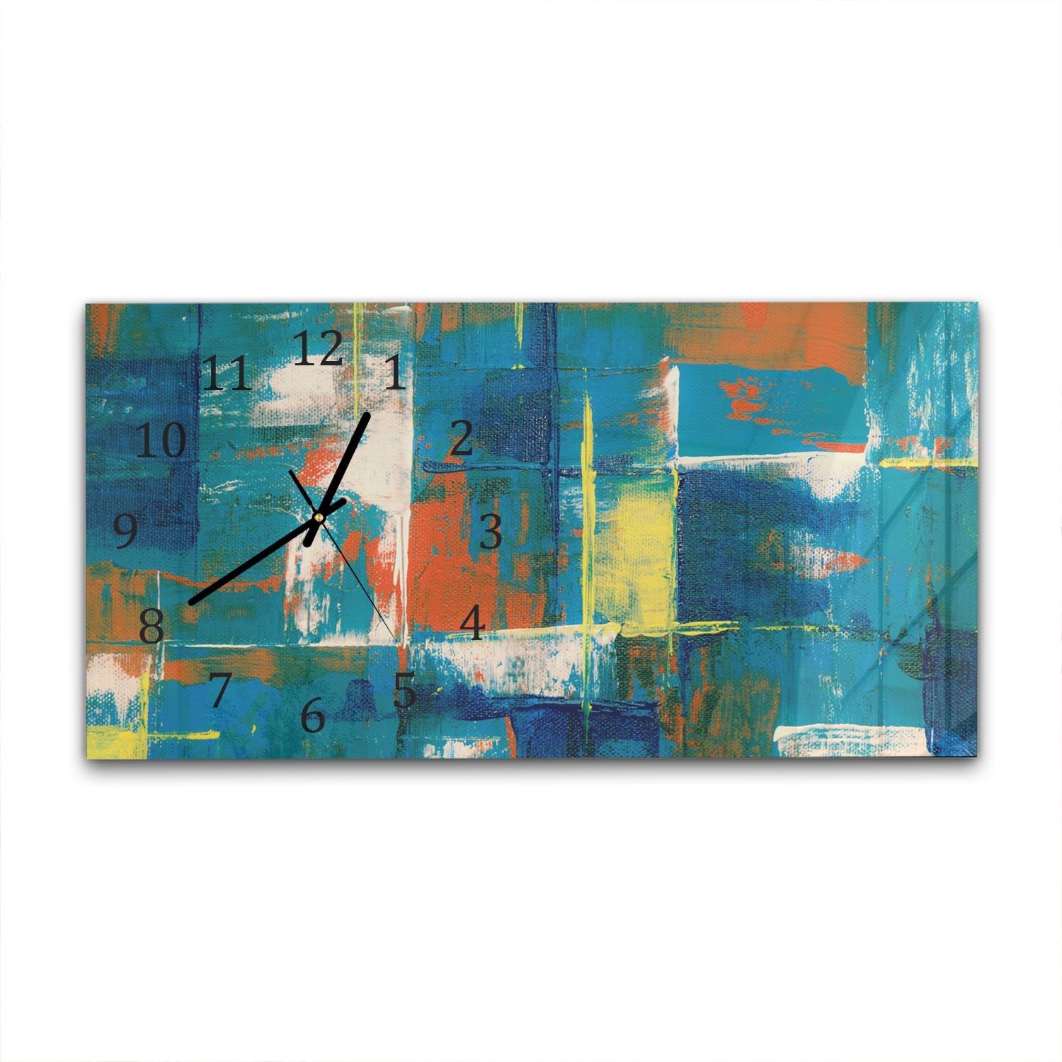 Wandklok 60x30 - Gehard Glas - Abstract Canvas