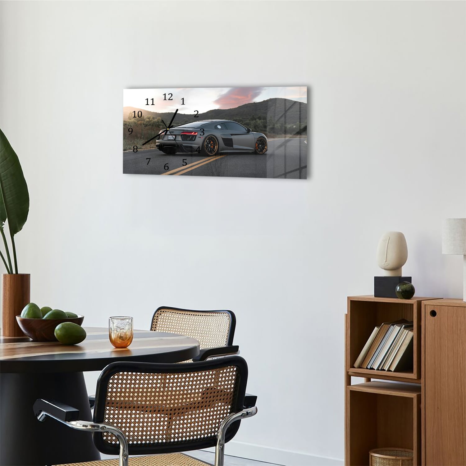 Wandklok 60x30 - Gehard Glas - Audi R8